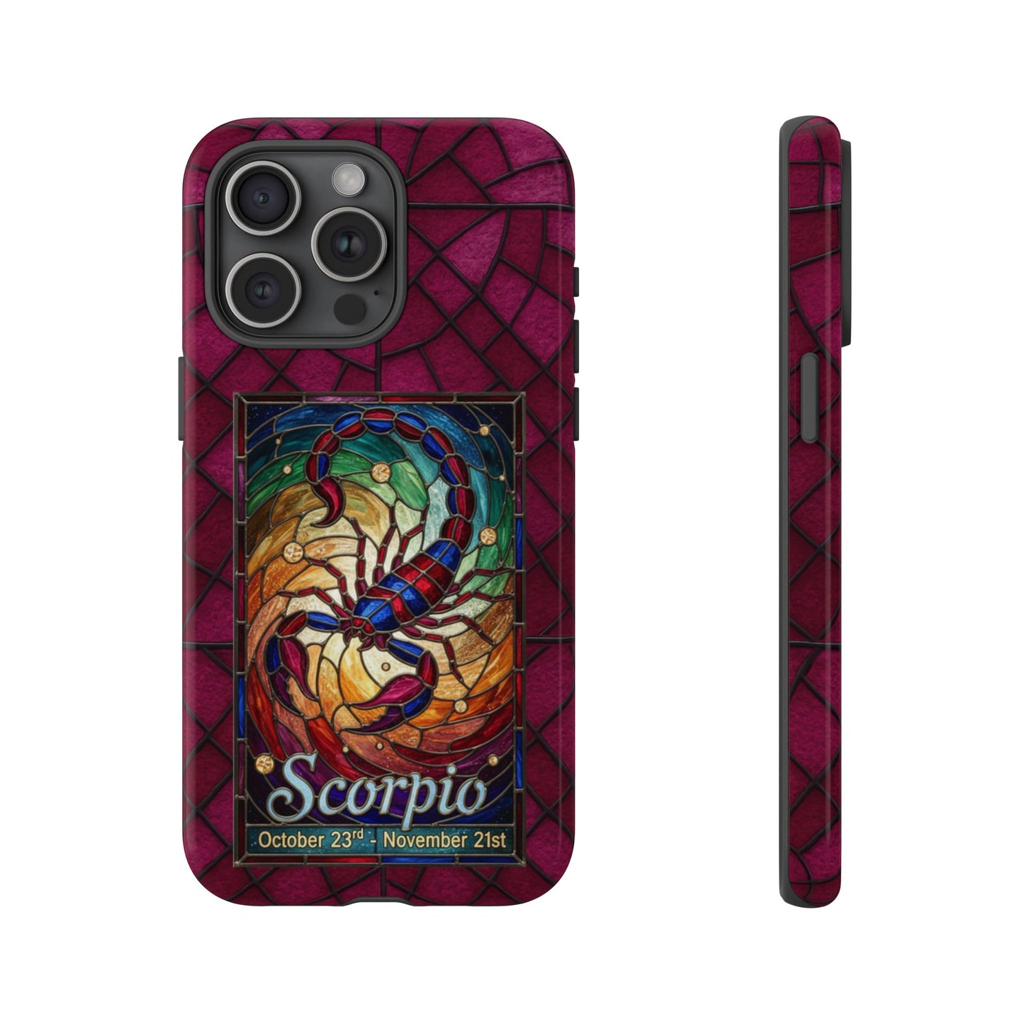 Scorpio Zodiac Stained Glass - Arty Phone Case