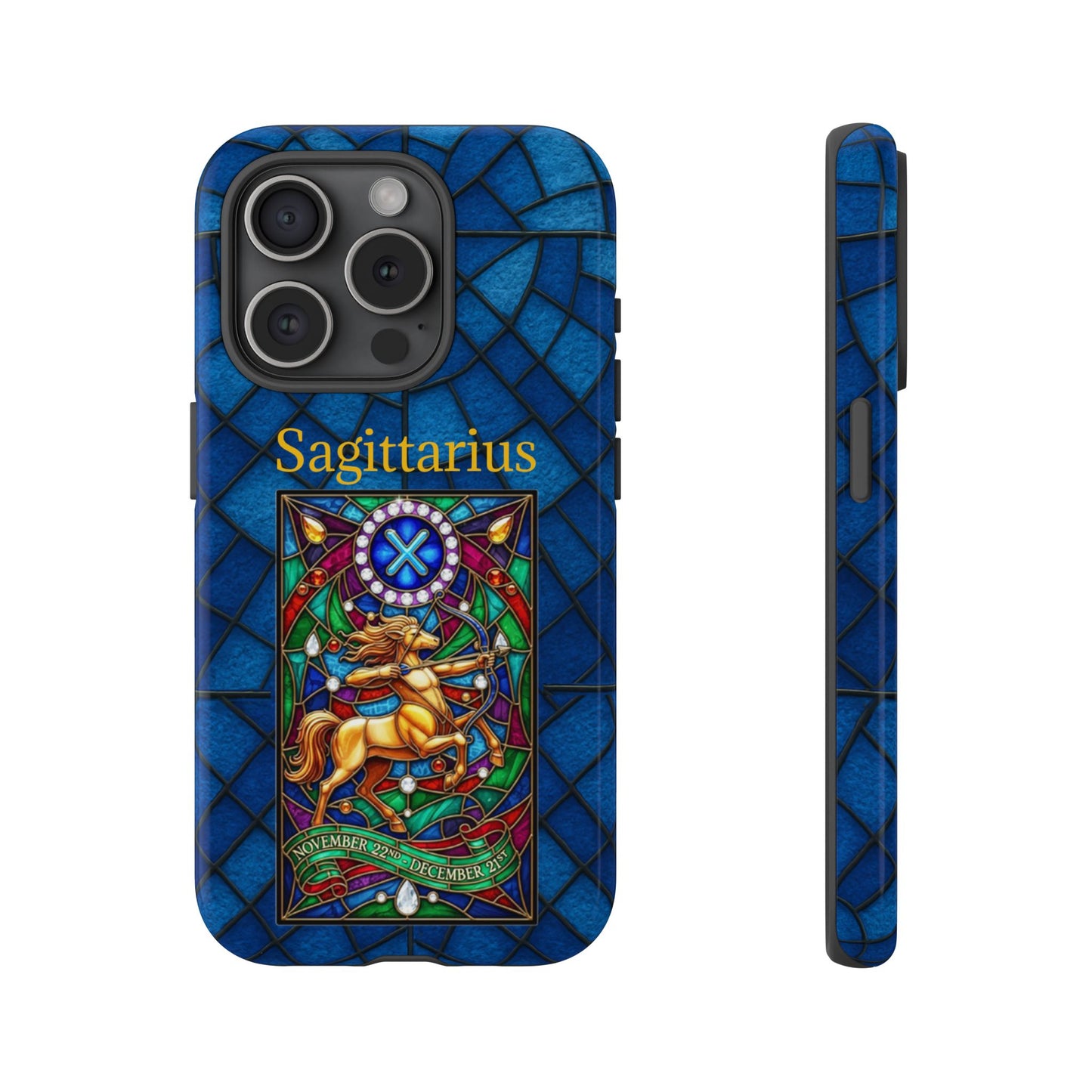 Sagittarius Zodiac Stained Glass - Arty Phone Case