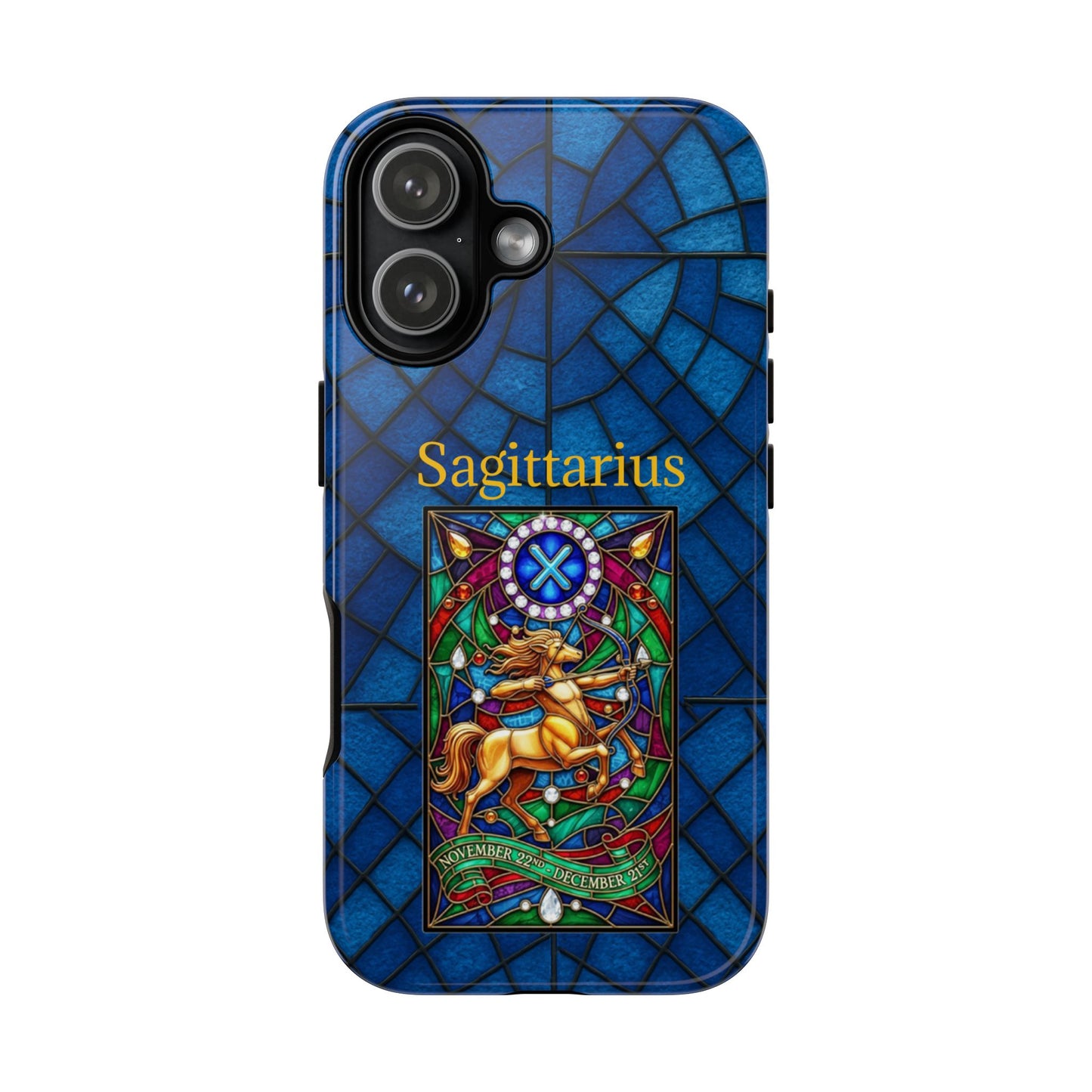 Sagittarius Zodiac Stained Glass - Arty Phone Case