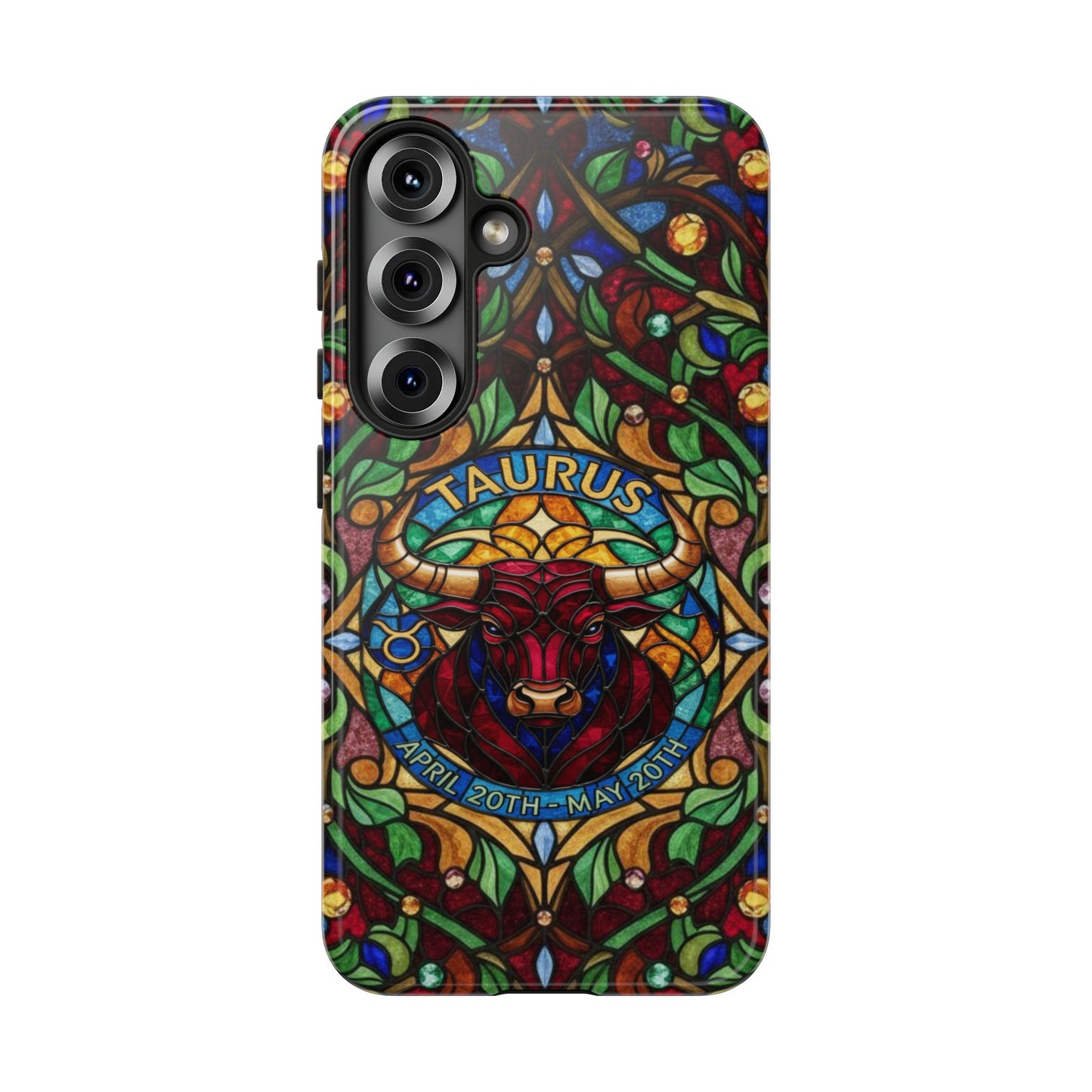 Taurus Zodiac Stained Glass - Arty Phone Case