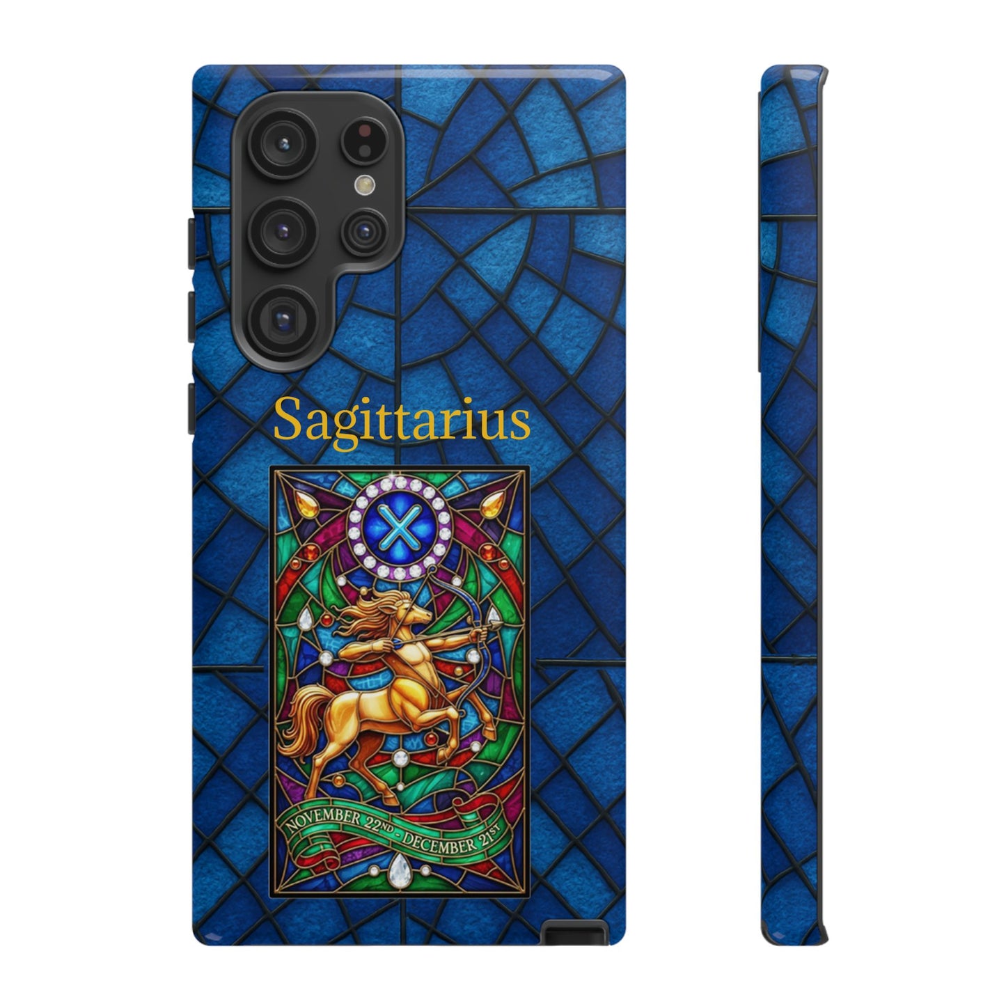 Sagittarius Zodiac Stained Glass - Arty Phone Case