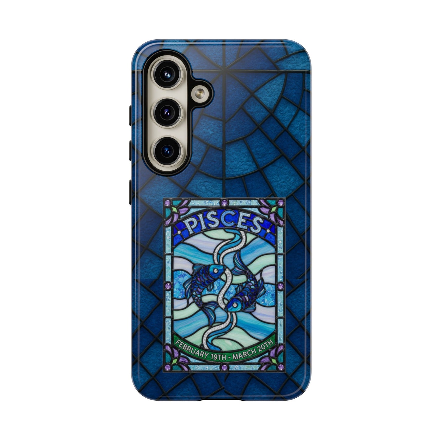 Pisces Zodiac Stained Glass - Arty Phone Case