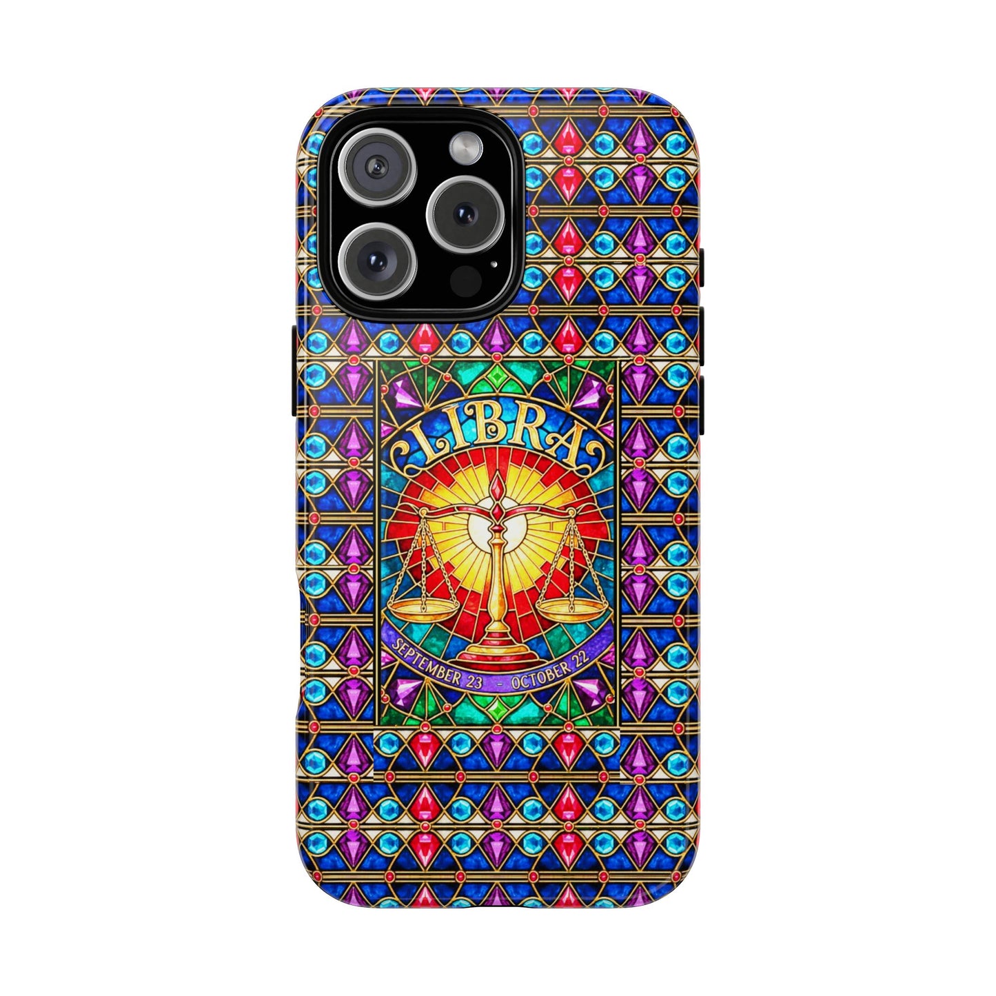 Libra Zodiac Stained Glass - Arty Phone Case