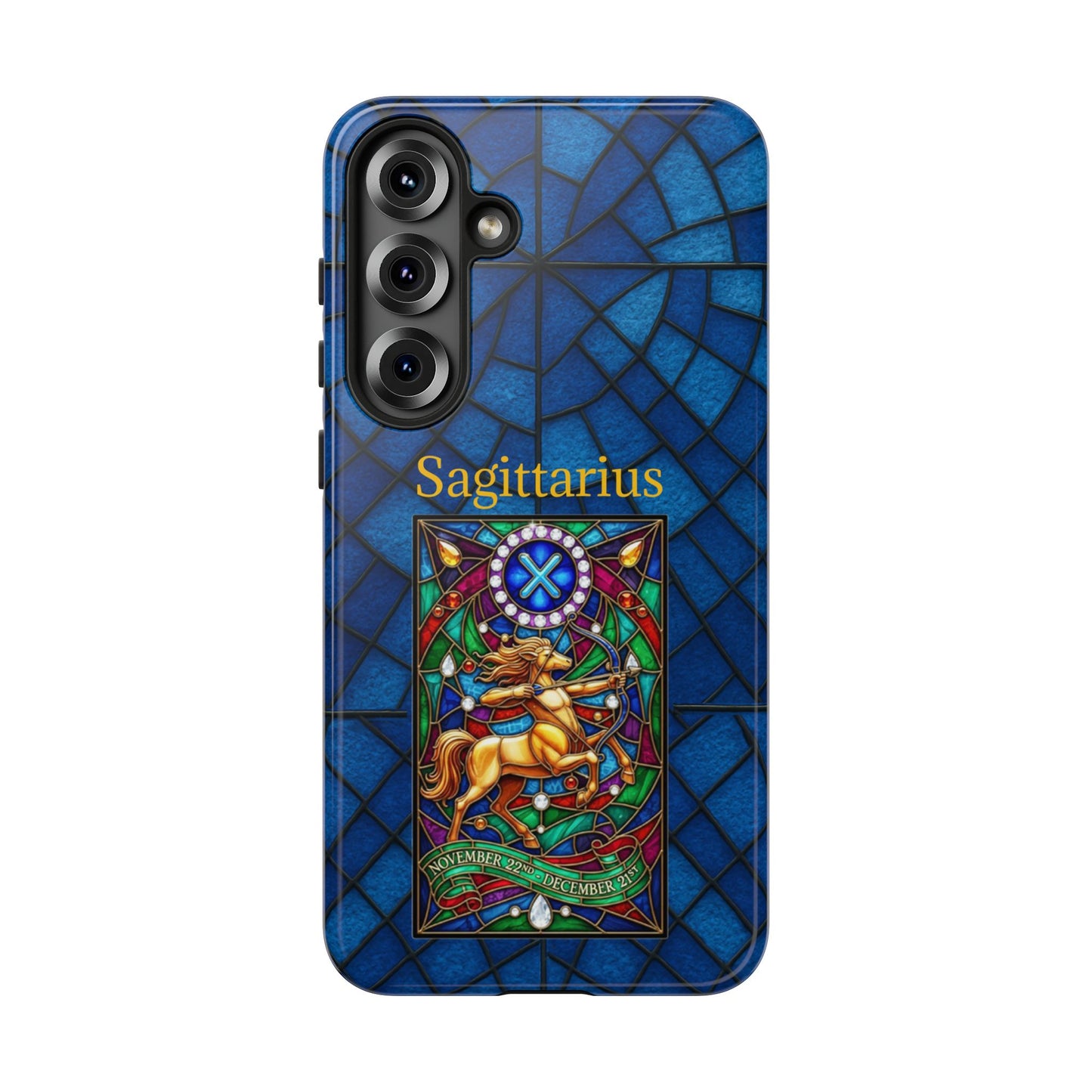 Sagittarius Zodiac Stained Glass - Arty Phone Case