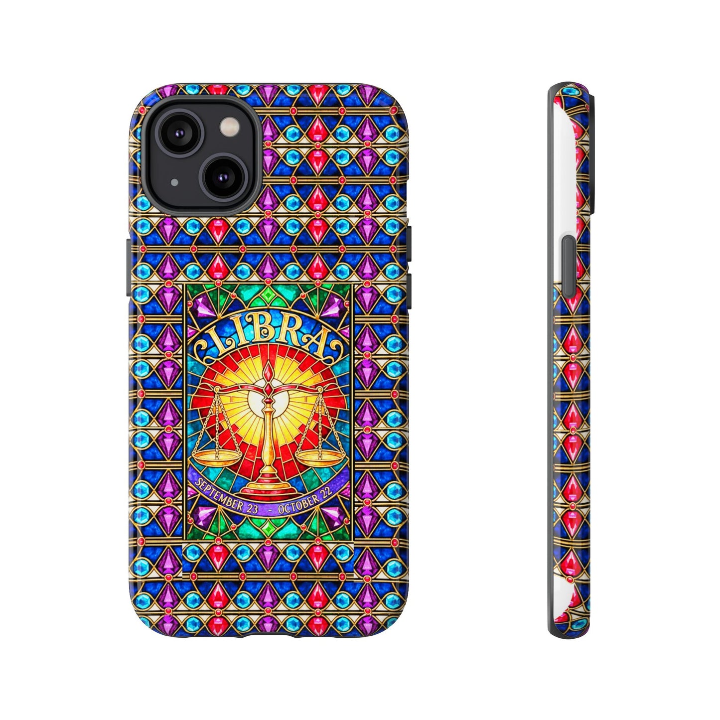 Libra Zodiac Stained Glass - Arty Phone Case