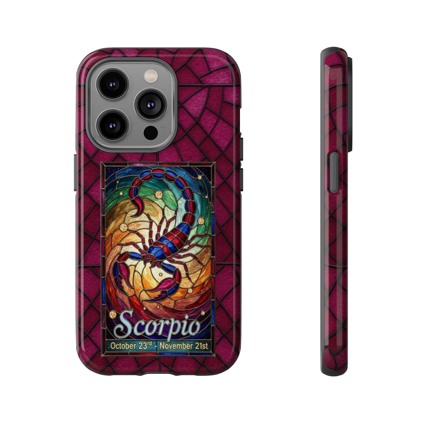 Scorpio Zodiac Stained Glass - Arty Phone Case
