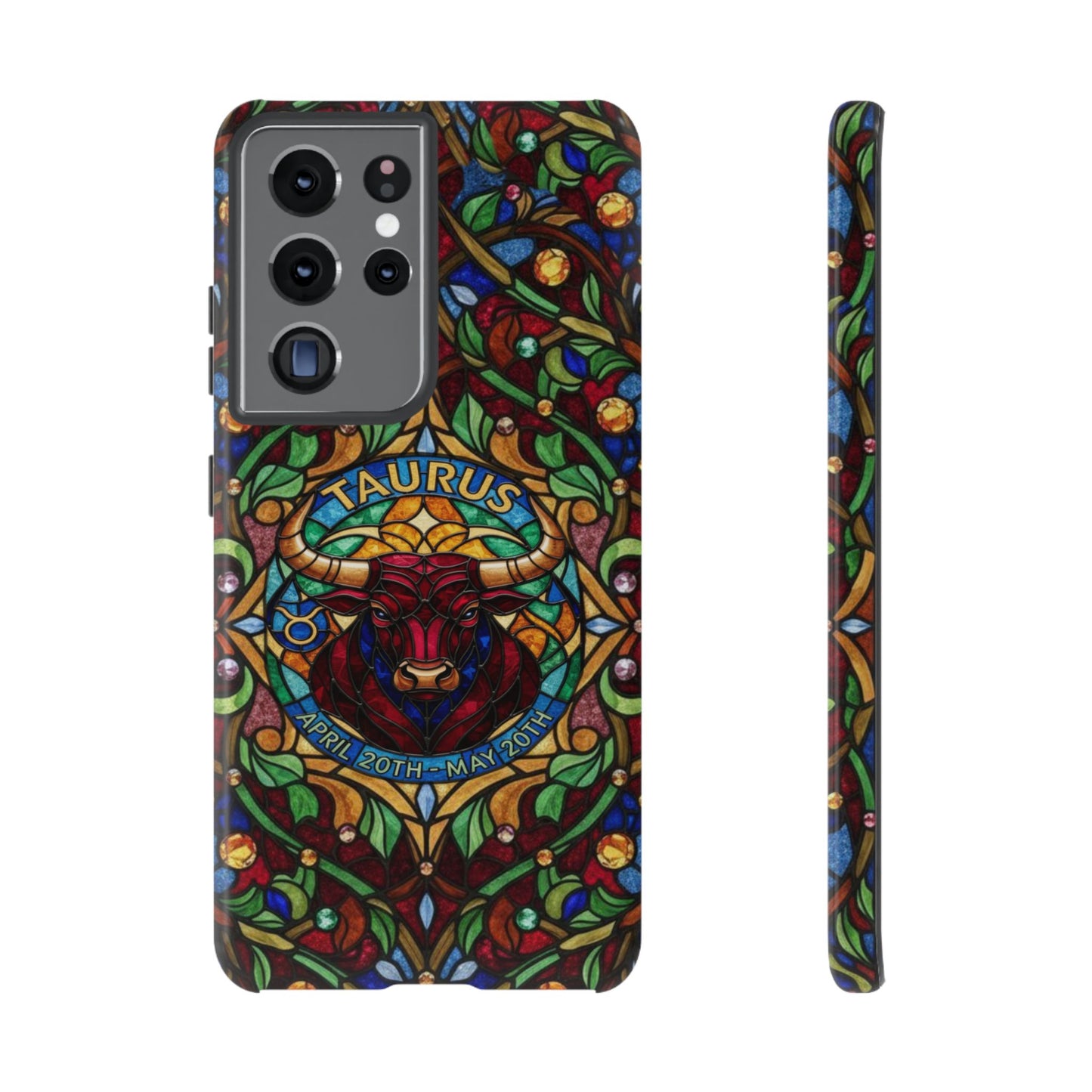 Taurus Zodiac Stained Glass - Arty Phone Case