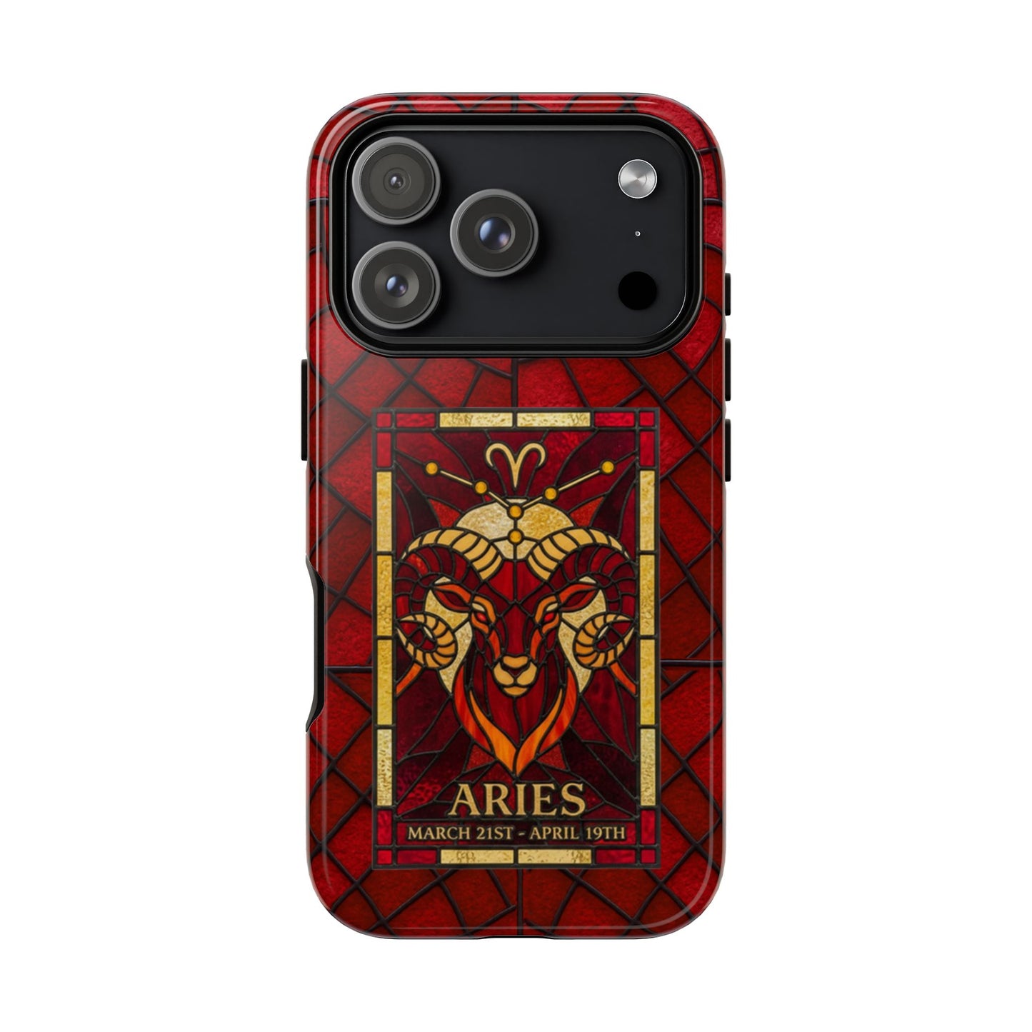 Aries Zodiac Stained Glass - Arty Phone Case