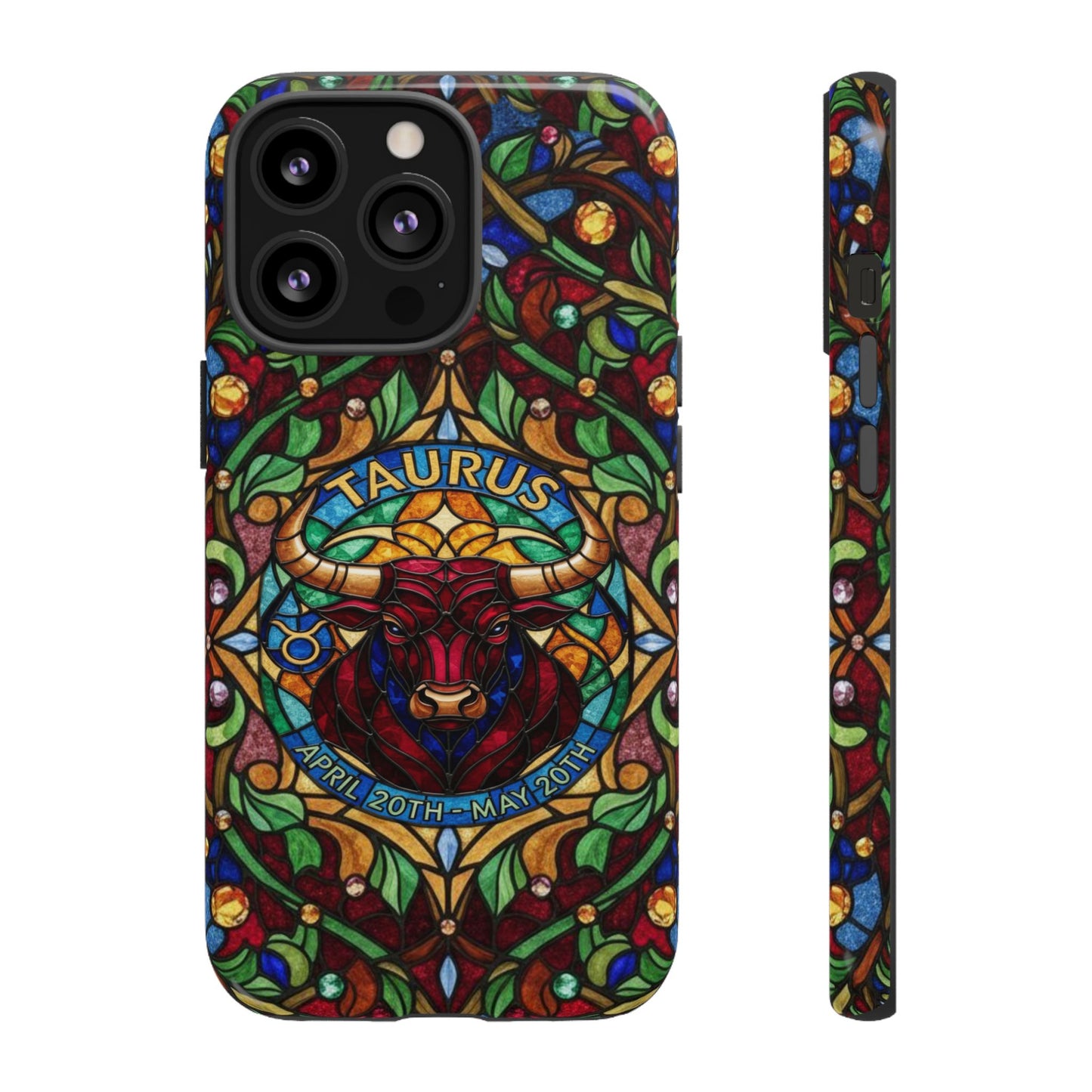 Taurus Zodiac Stained Glass - Arty Phone Case