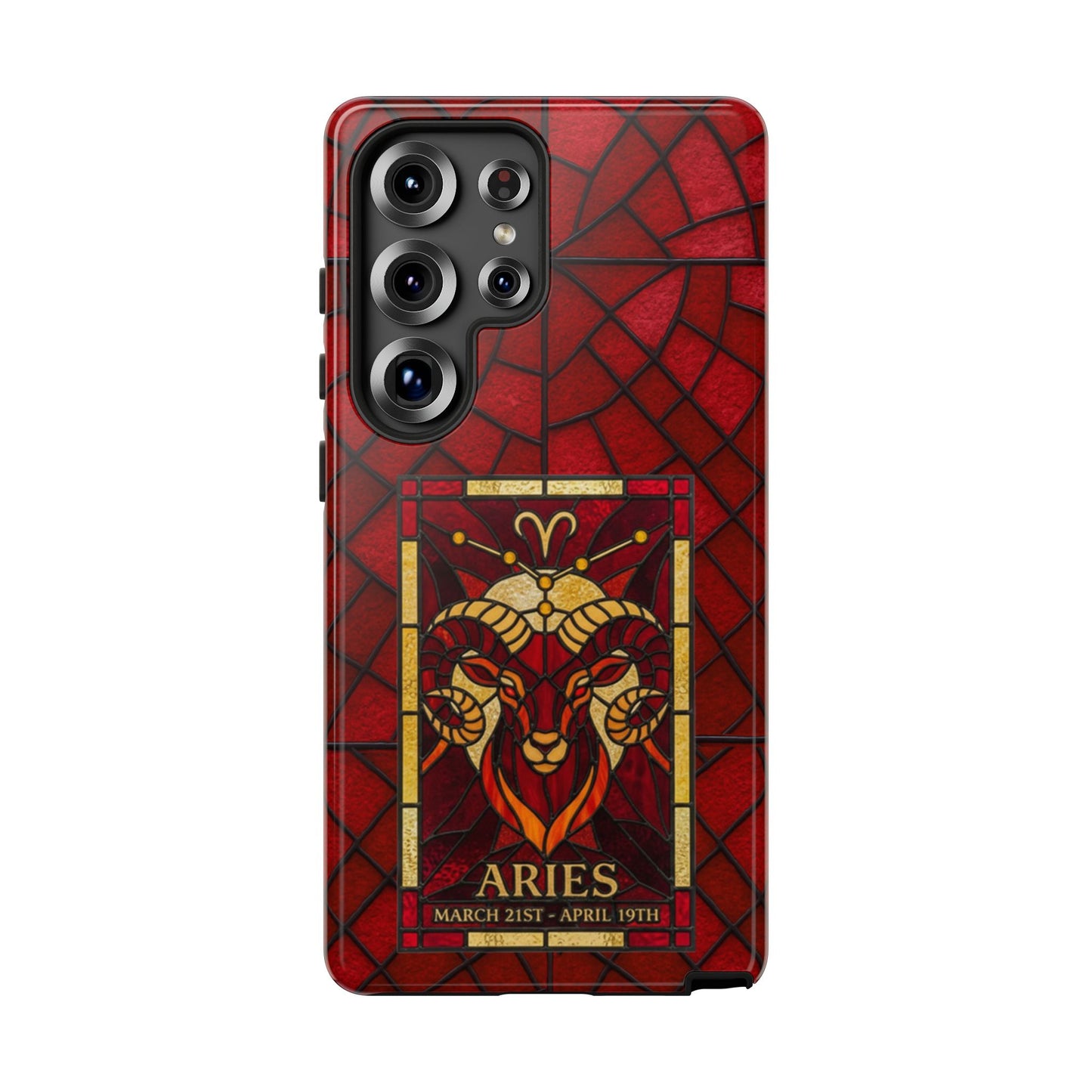Aries Zodiac Stained Glass - Arty Phone Case
