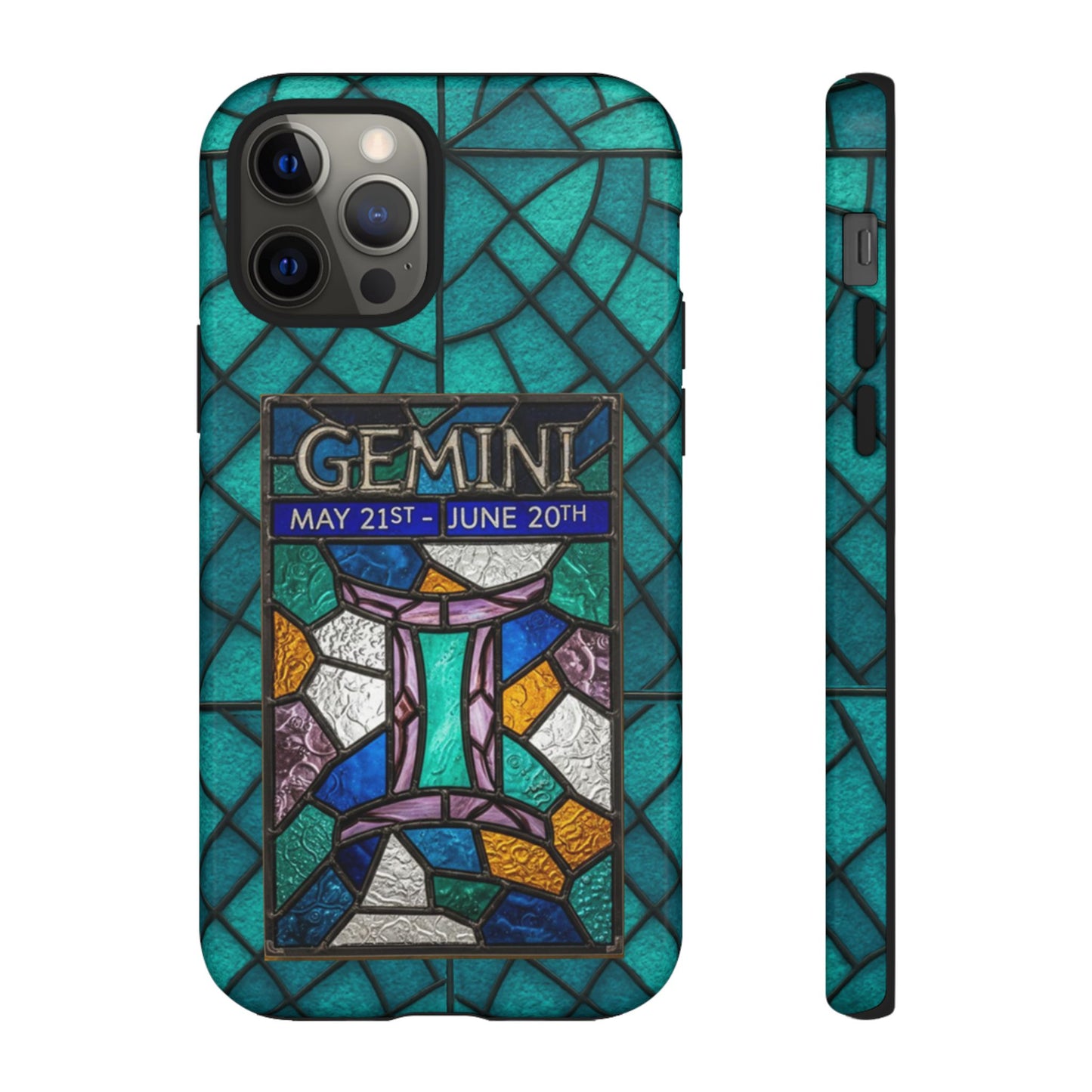 Gemini Zodiac Stained Glass - Arty Phone Case