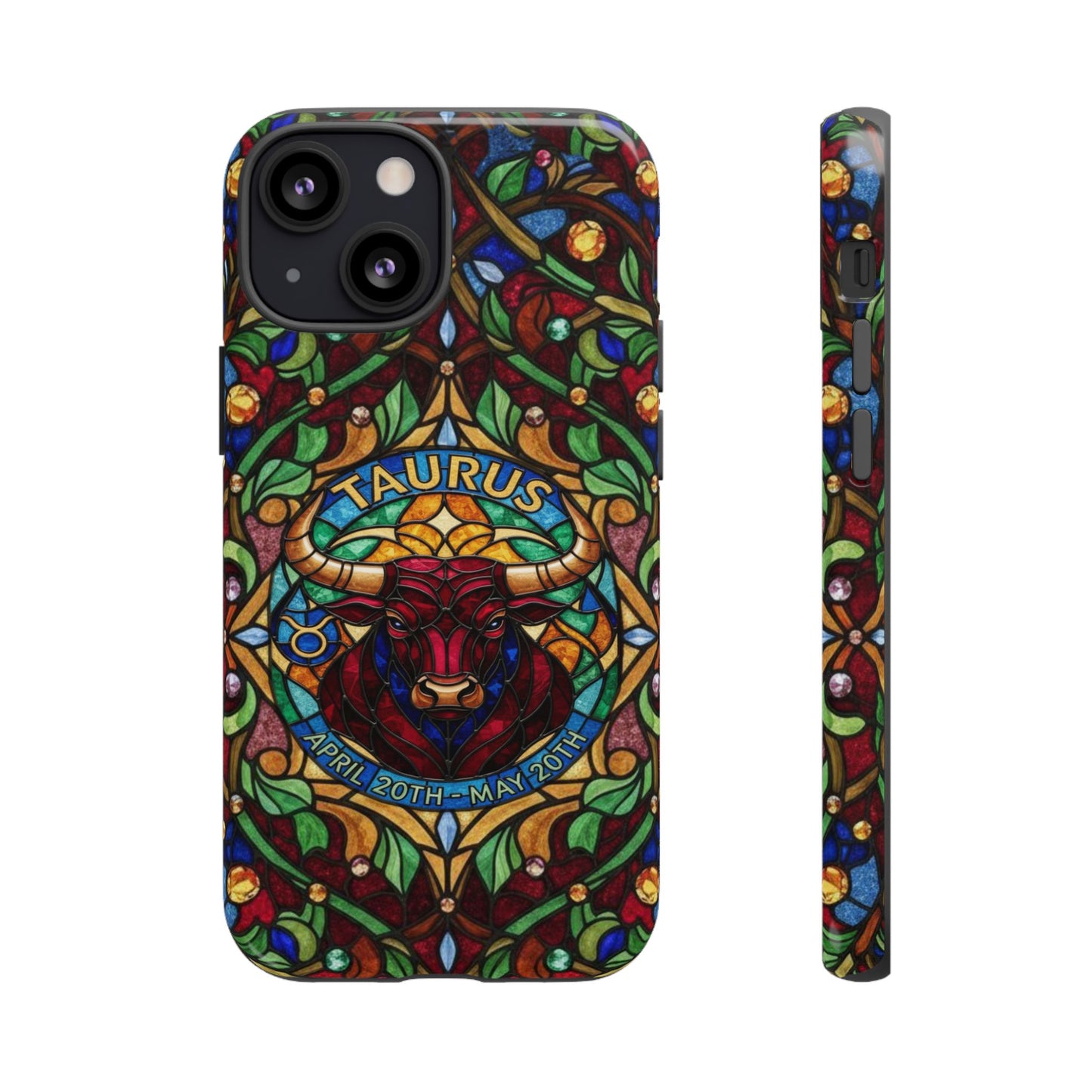 Taurus Zodiac Stained Glass - Arty Phone Case