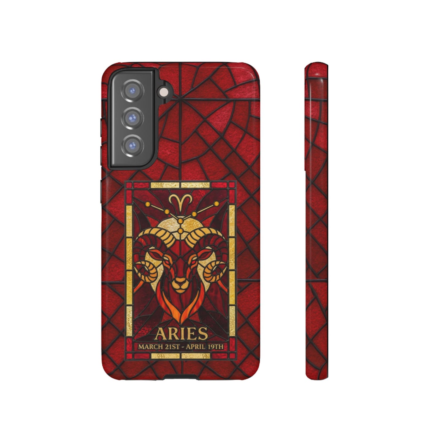 Aries Zodiac Stained Glass - Arty Phone Case