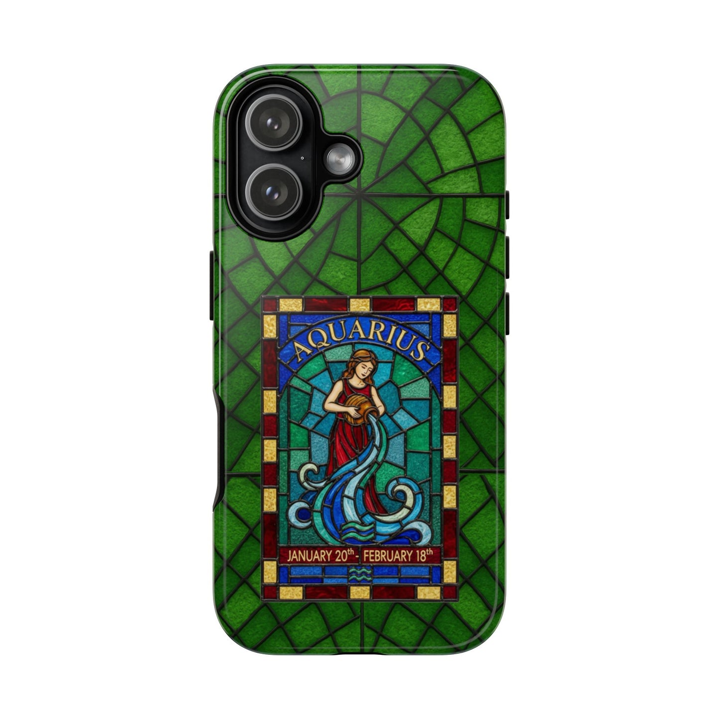 Aquarius Zodiac Stained Glass - Arty Phone Case