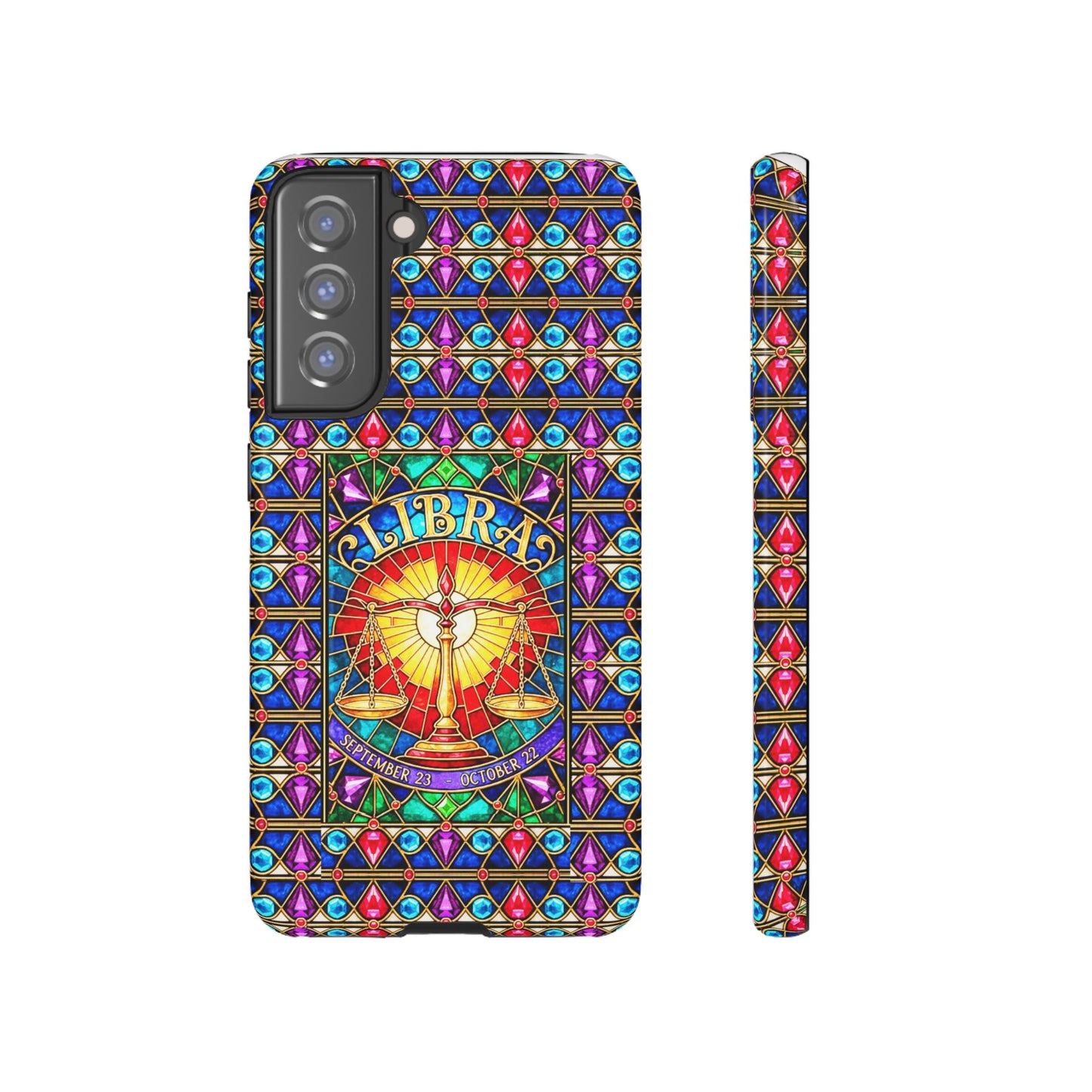 Libra Zodiac Stained Glass - Arty Phone Case