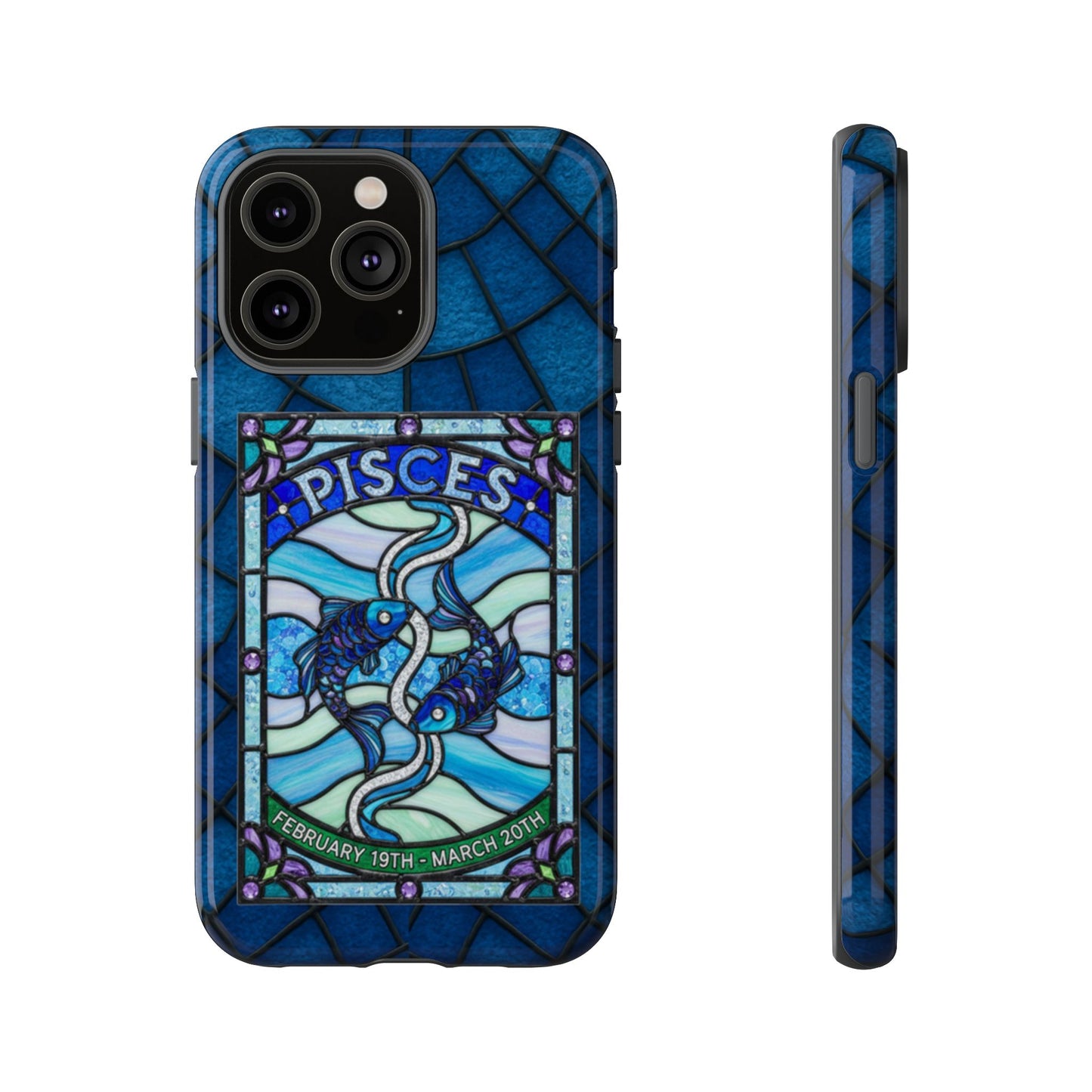 Pisces Zodiac Stained Glass - Arty Phone Case