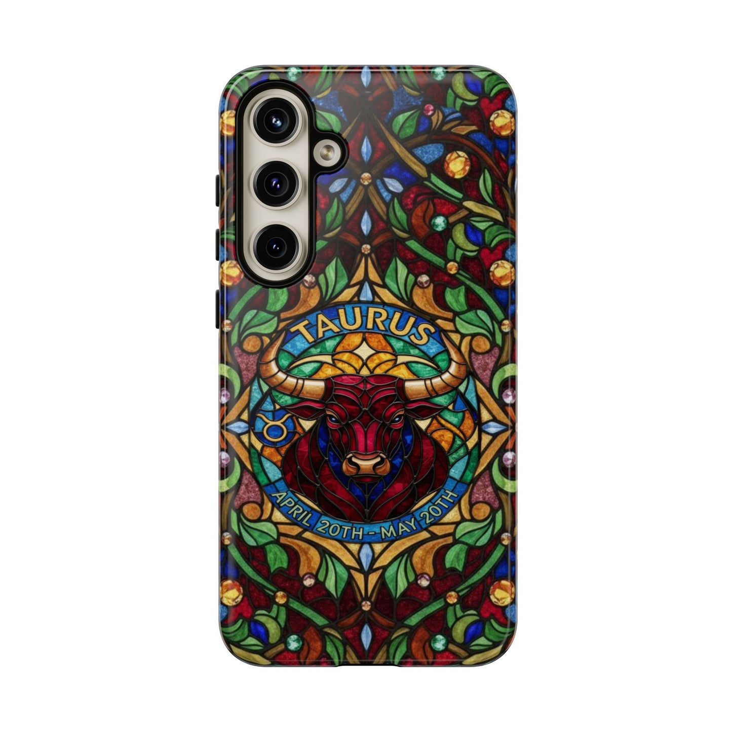 Taurus Zodiac Stained Glass - Arty Phone Case