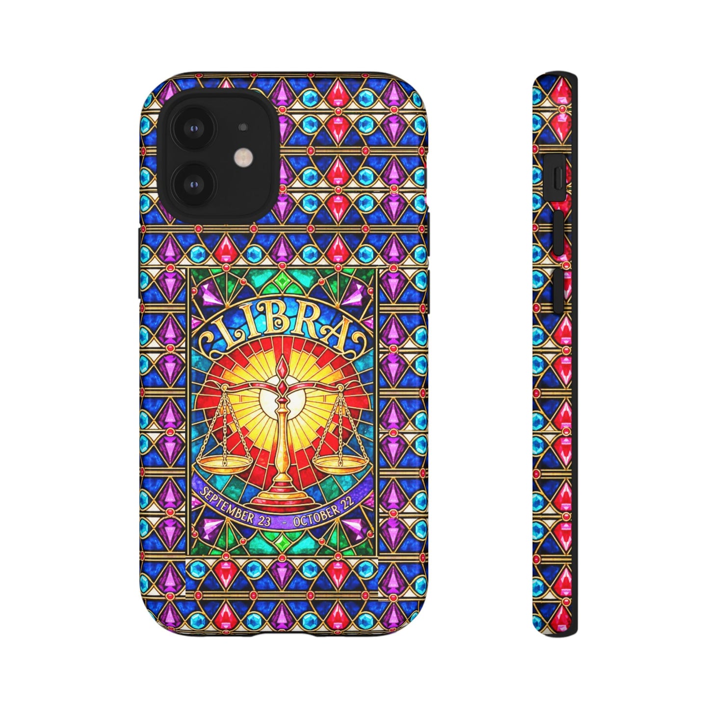 Libra Zodiac Stained Glass - Arty Phone Case