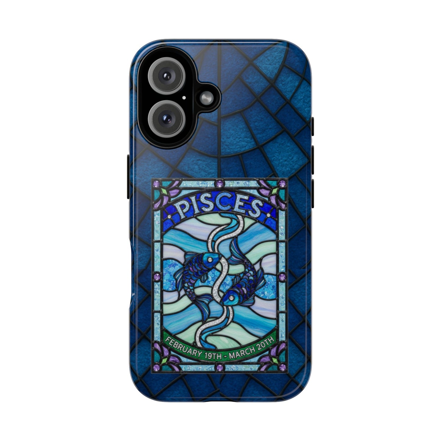Pisces Zodiac Stained Glass - Arty Phone Case