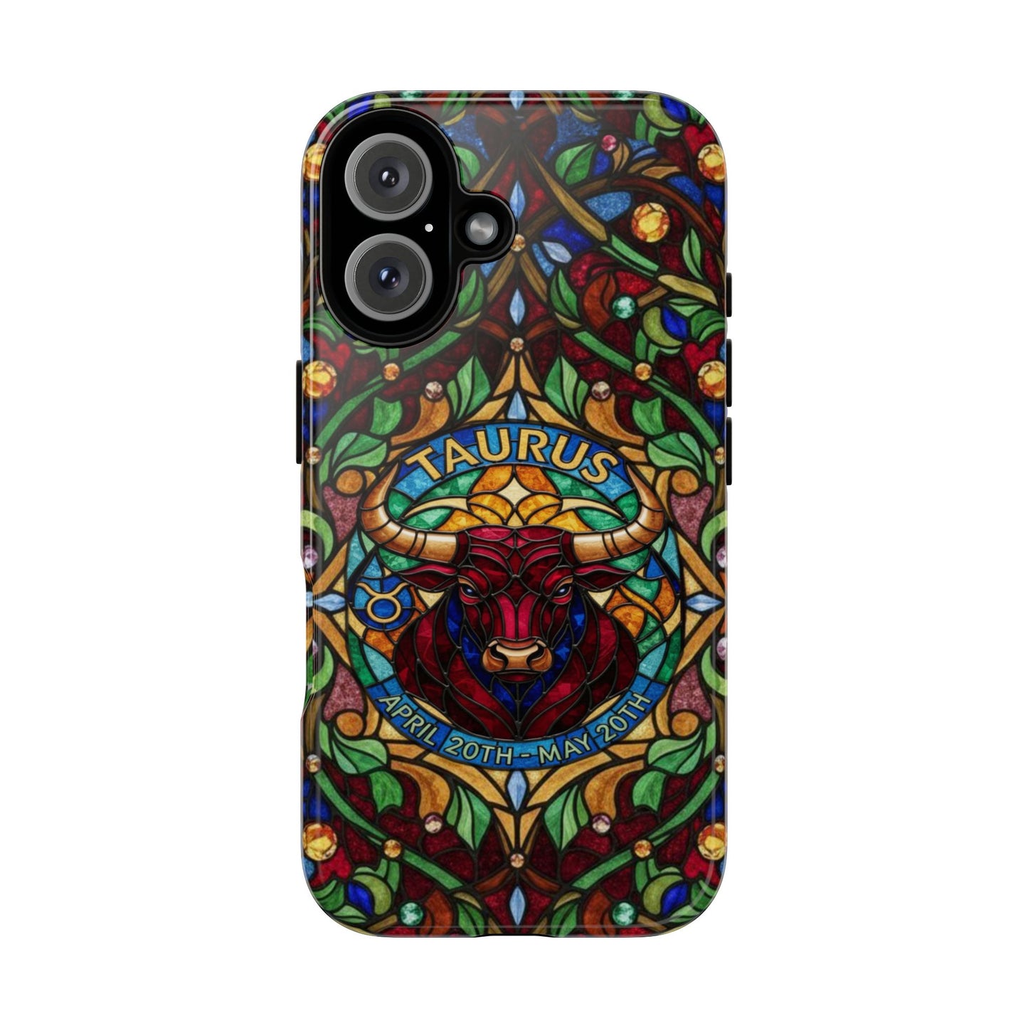 Taurus Zodiac Stained Glass - Arty Phone Case