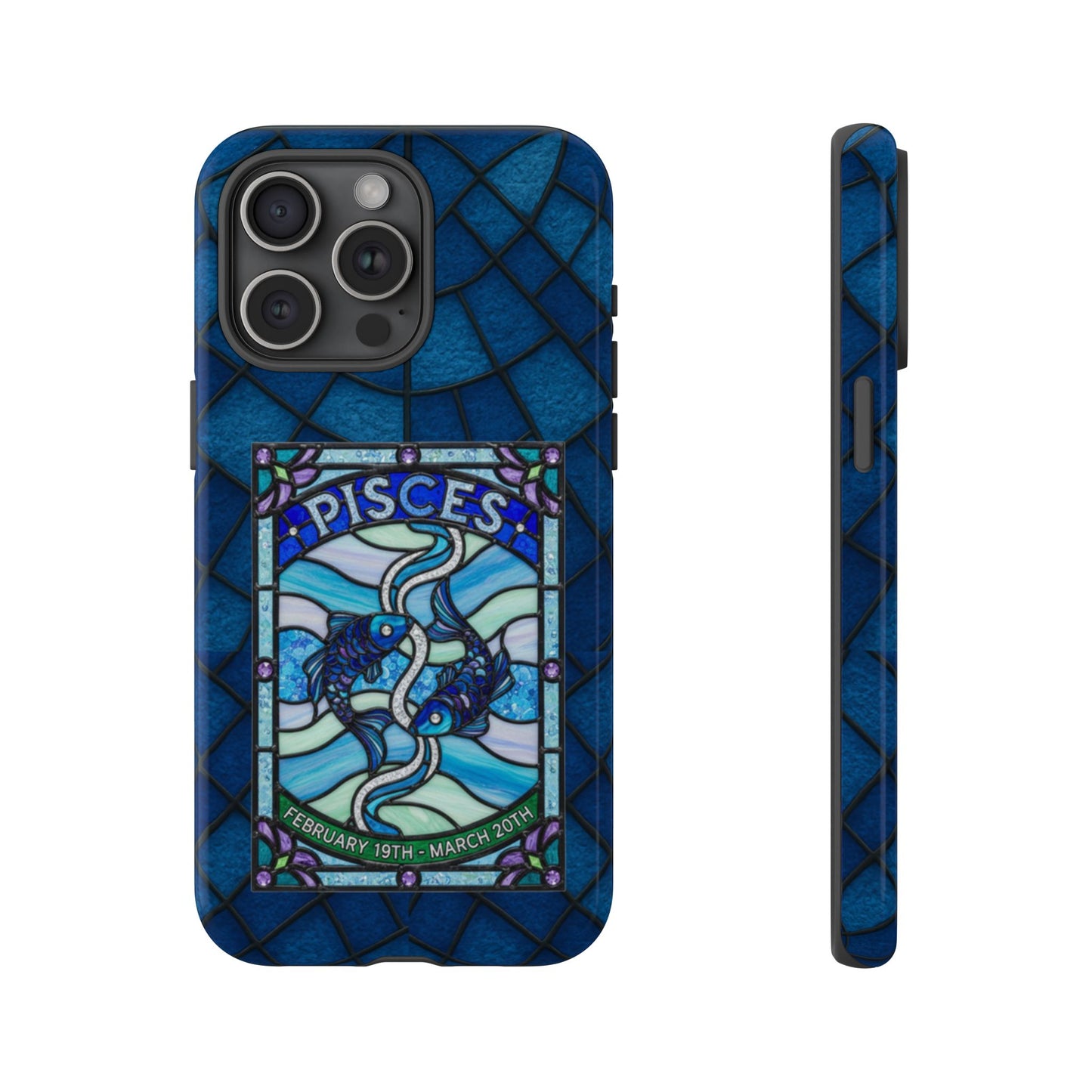 Pisces Zodiac Stained Glass - Arty Phone Case