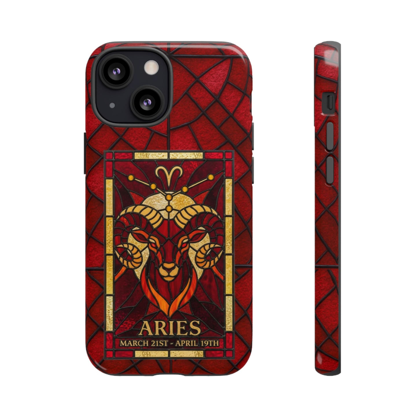 Aries Zodiac Stained Glass - Arty Phone Case