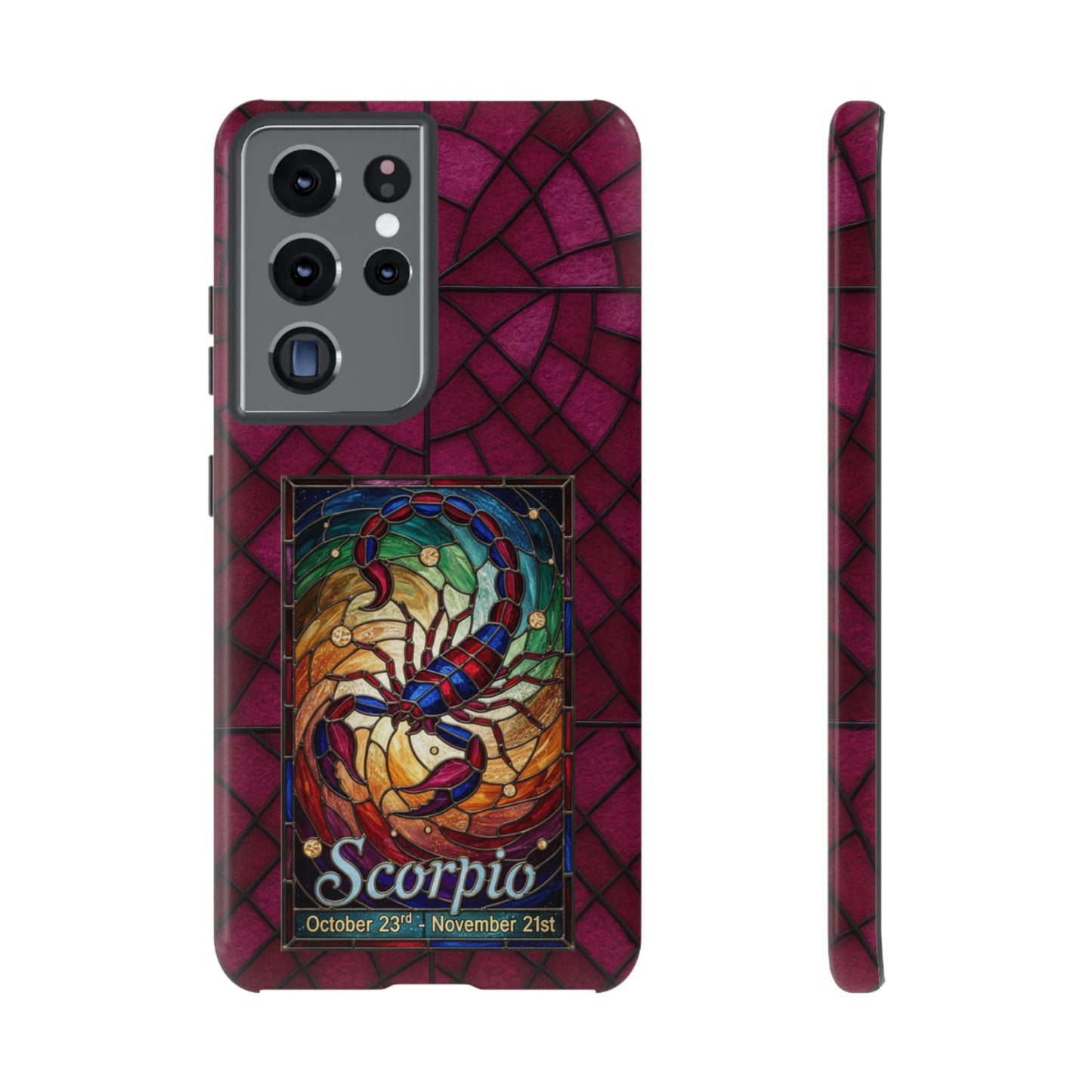 Scorpio Zodiac Stained Glass - Arty Phone Case