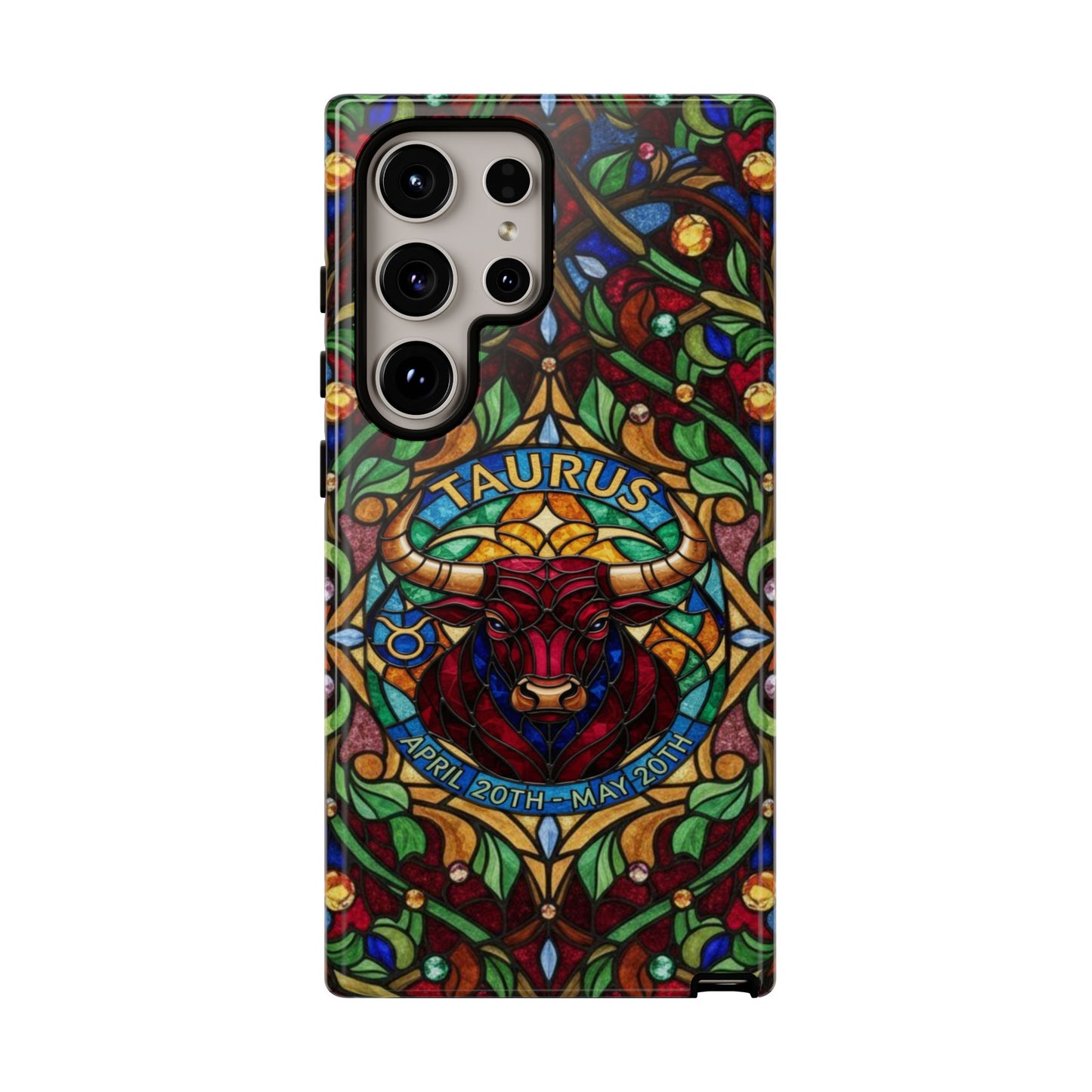 Taurus Zodiac Stained Glass - Arty Phone Case