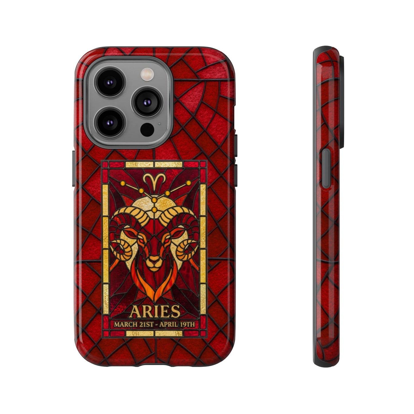 Aries Zodiac Stained Glass - Arty Phone Case
