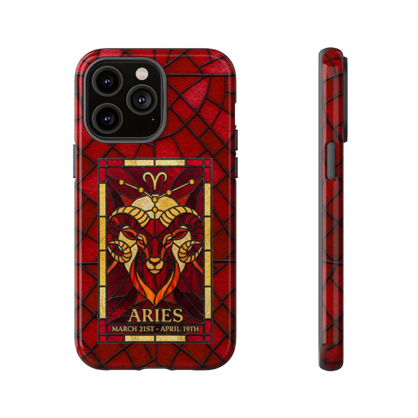 Aries Zodiac Stained Glass - Arty Phone Case