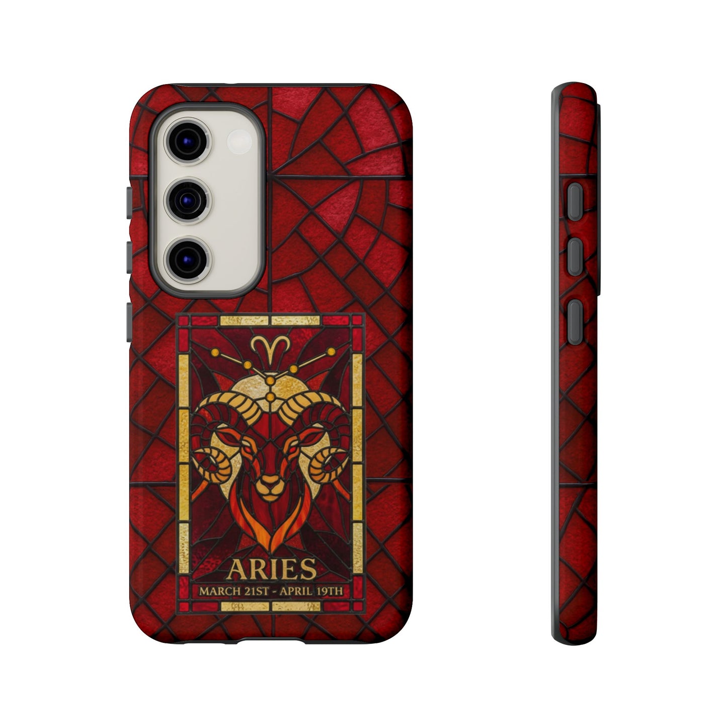Aries Zodiac Stained Glass - Arty Phone Case