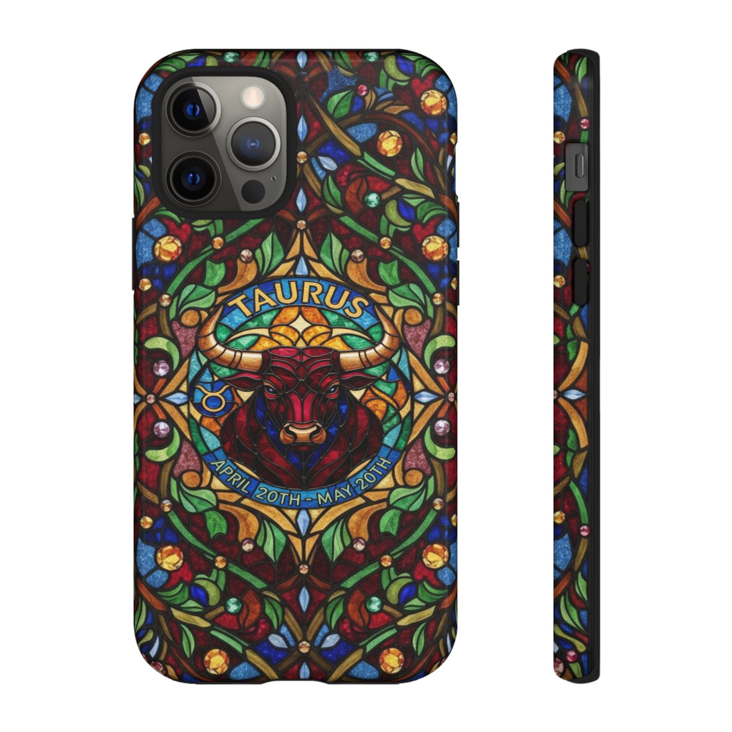 Taurus Zodiac Stained Glass - Arty Phone Case