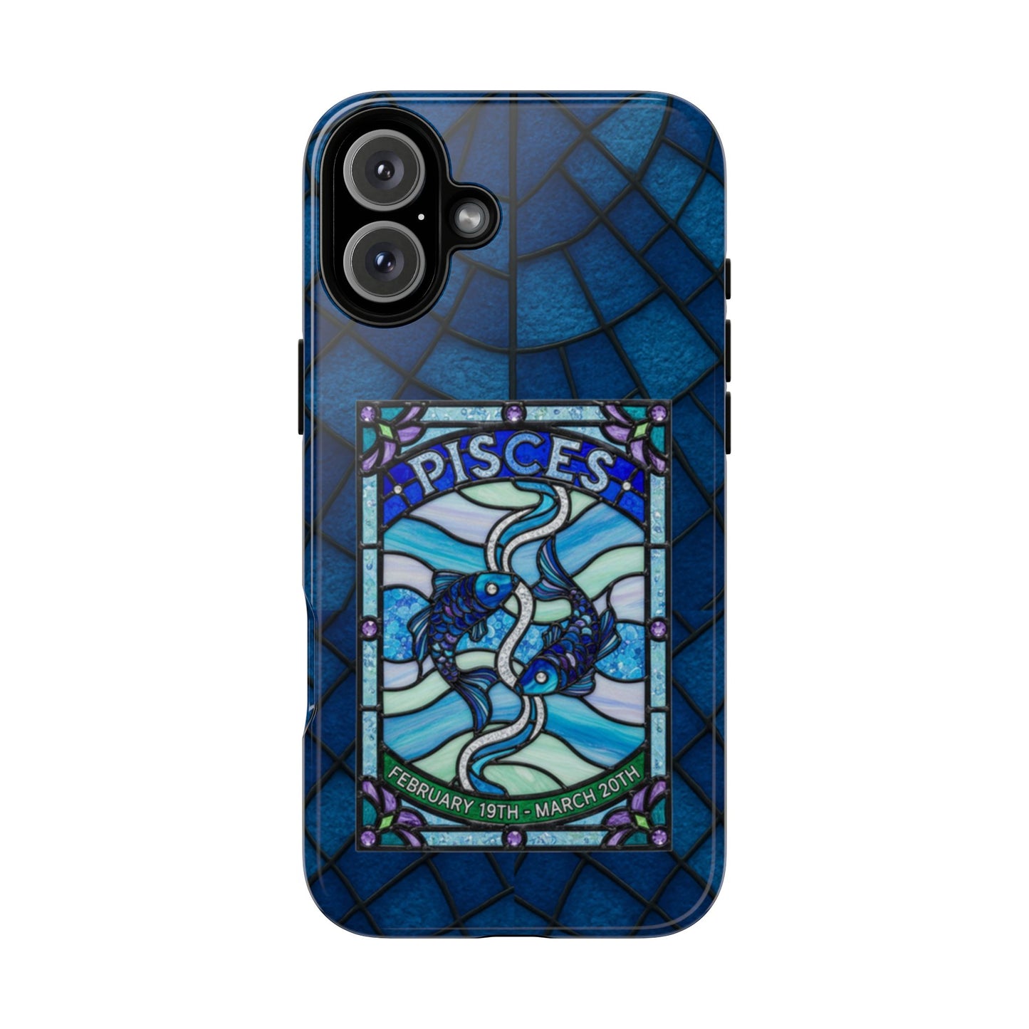 Pisces Zodiac Stained Glass - Arty Phone Case