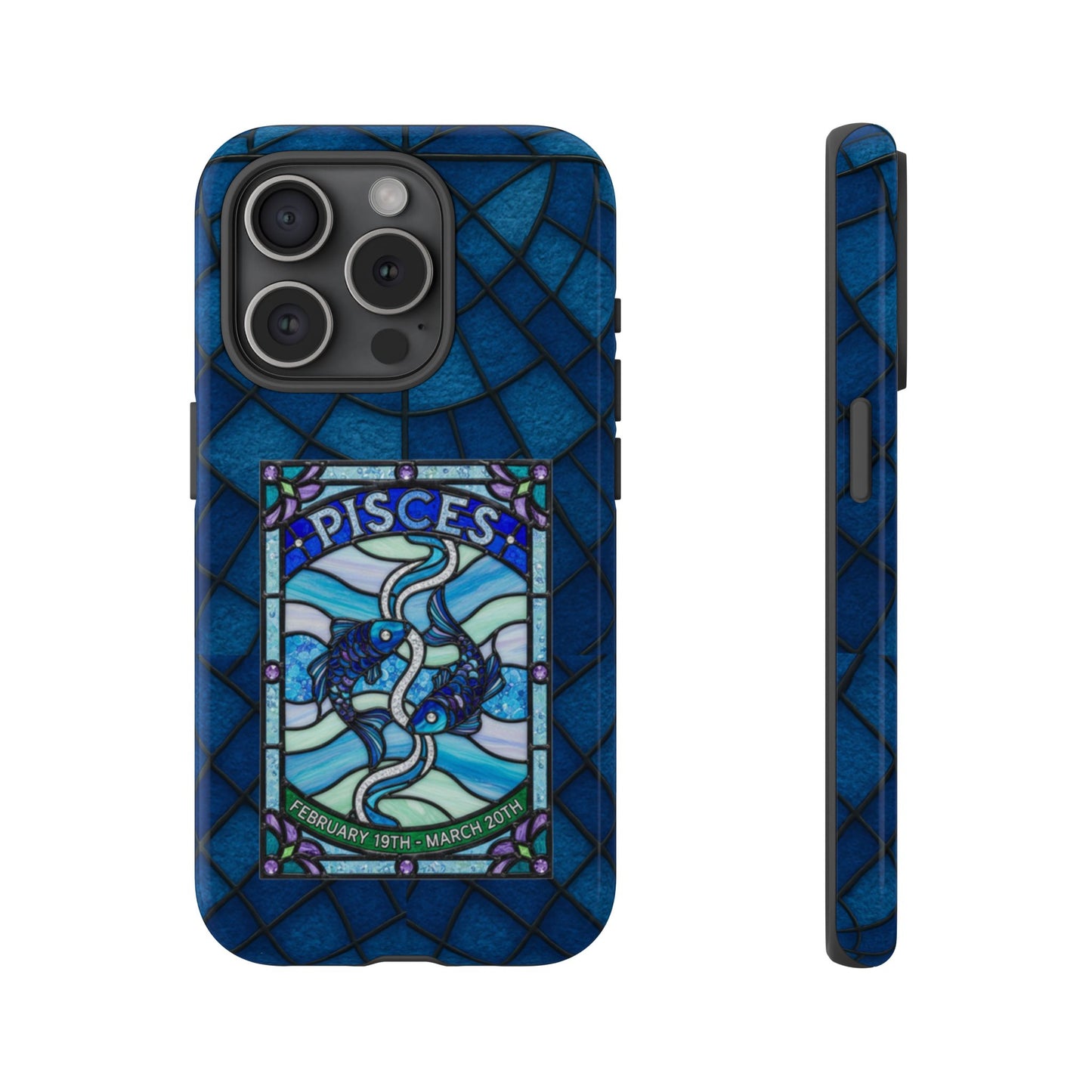 Pisces Zodiac Stained Glass - Arty Phone Case