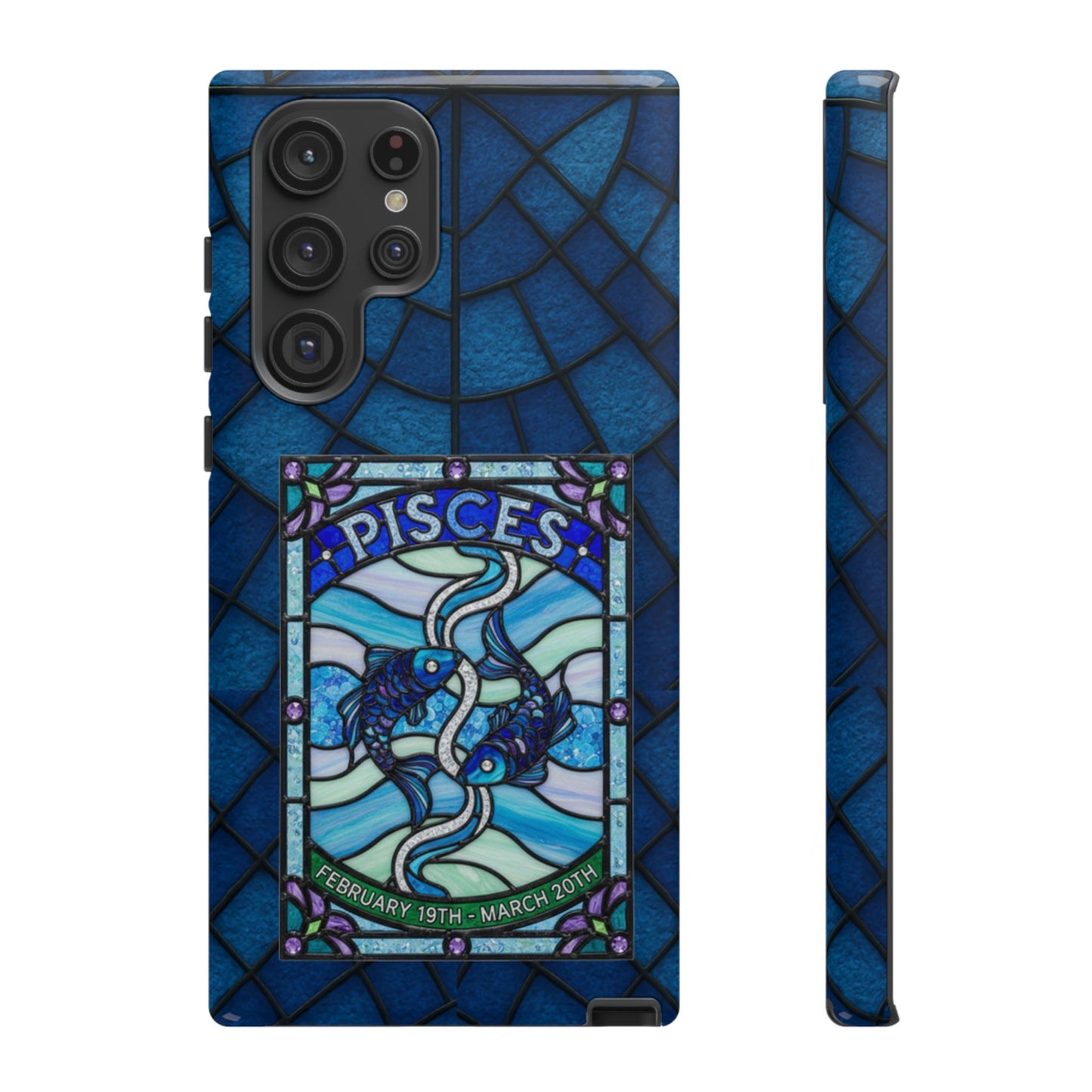 Pisces Zodiac Stained Glass - Arty Phone Case