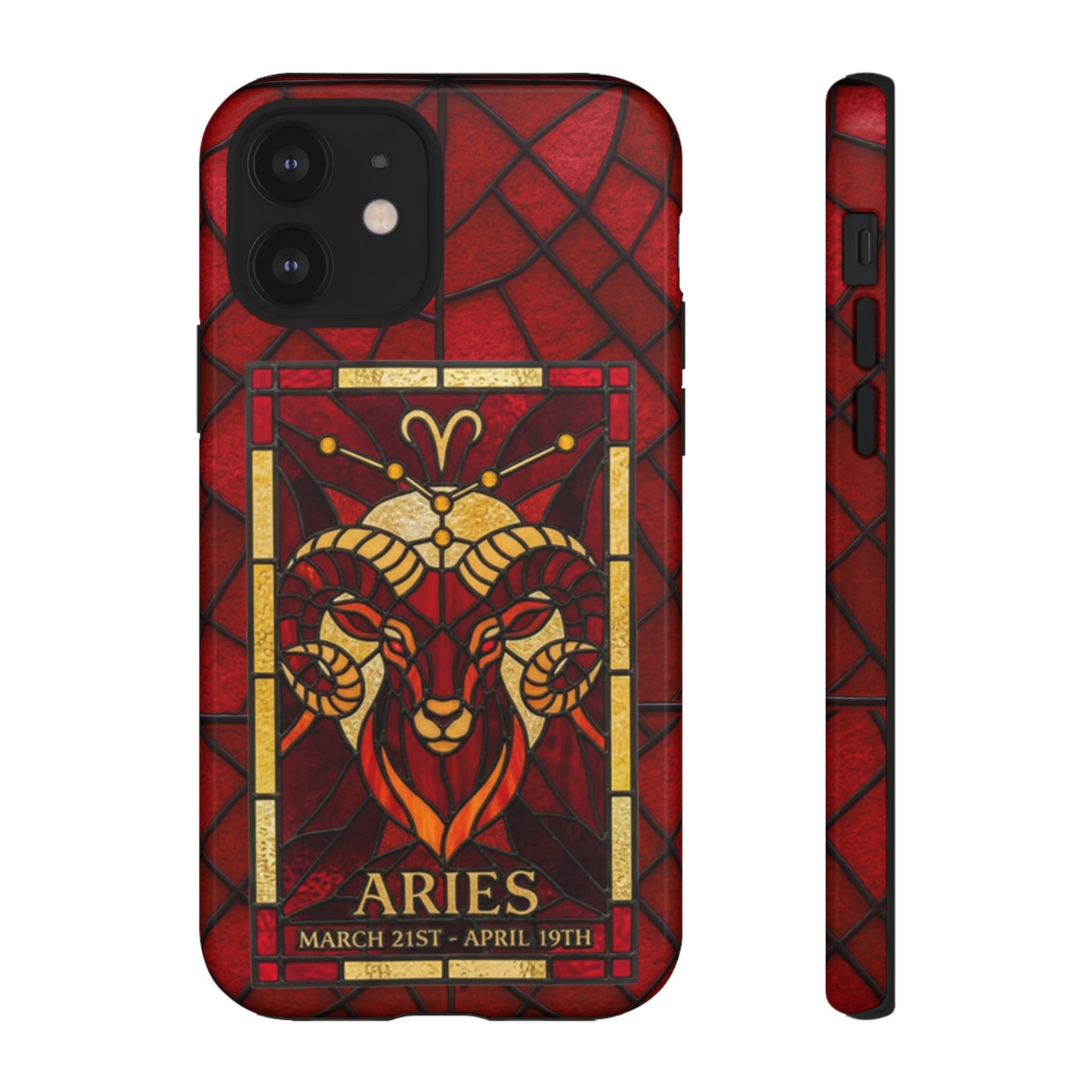 Aries Zodiac Stained Glass - Arty Phone Case