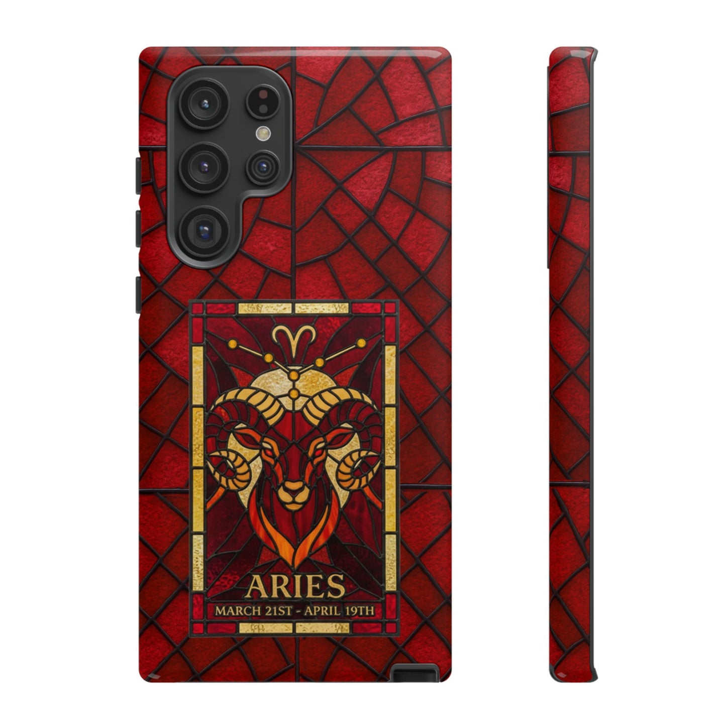 Aries Zodiac Stained Glass - Arty Phone Case