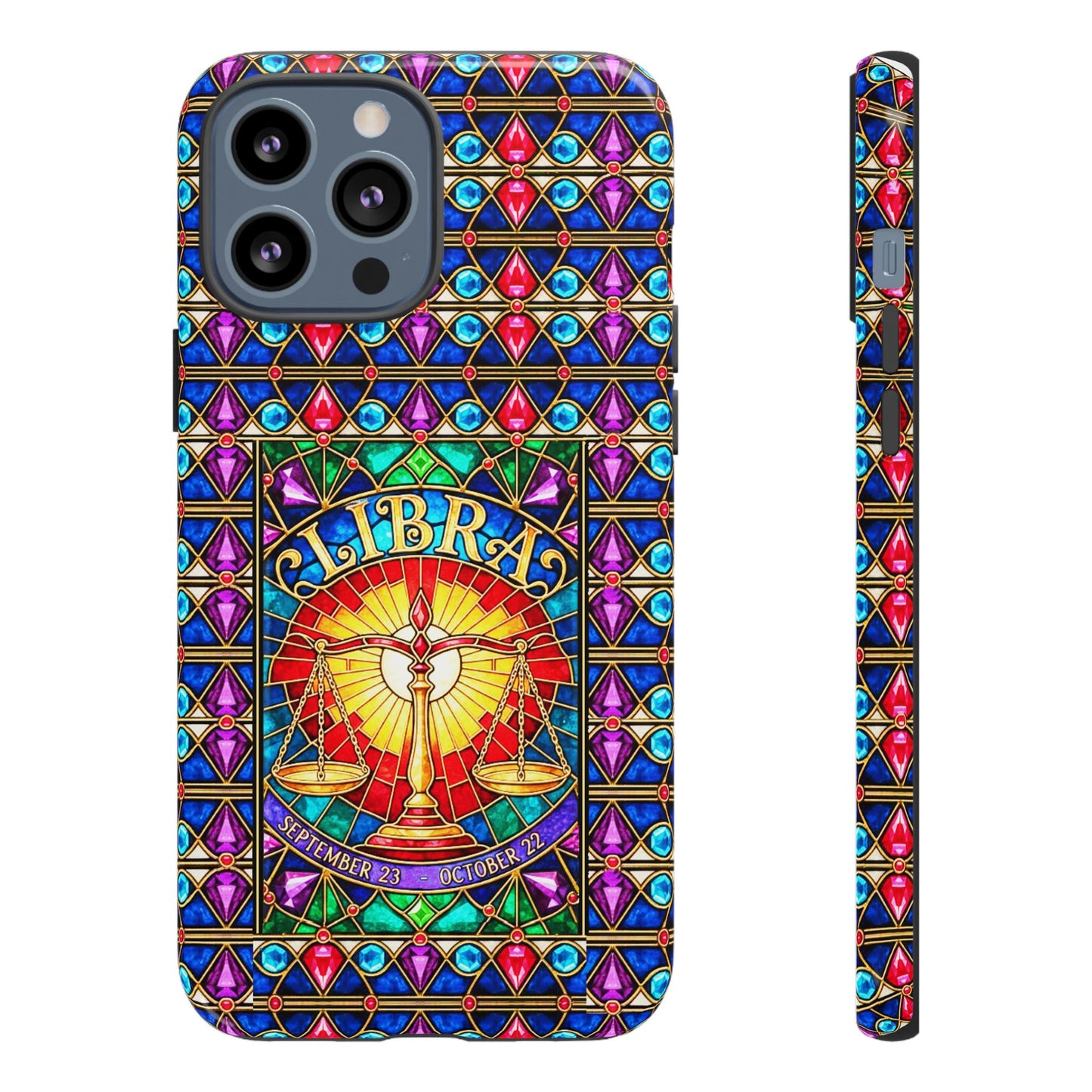 Libra Zodiac Stained Glass - Arty Phone Case