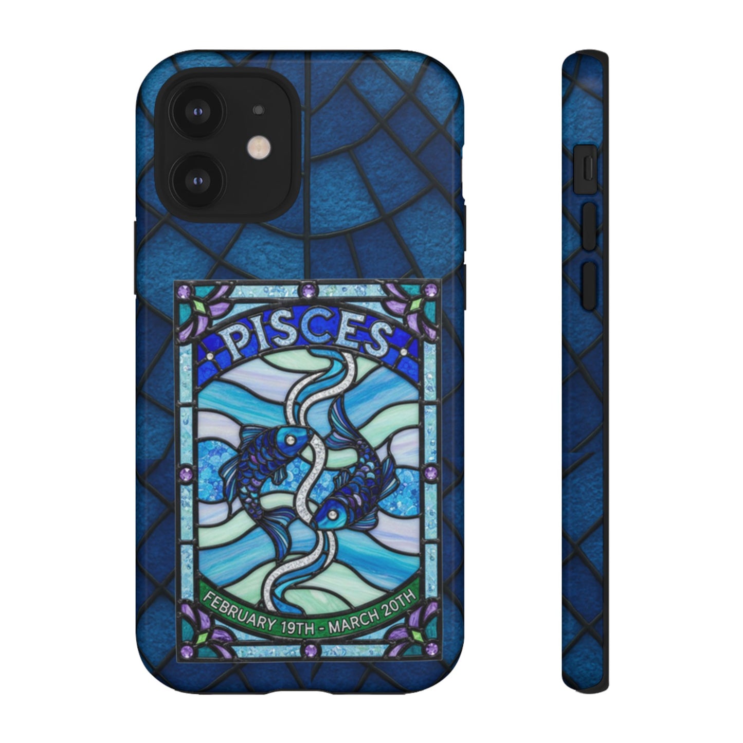 Pisces Zodiac Stained Glass - Arty Phone Case