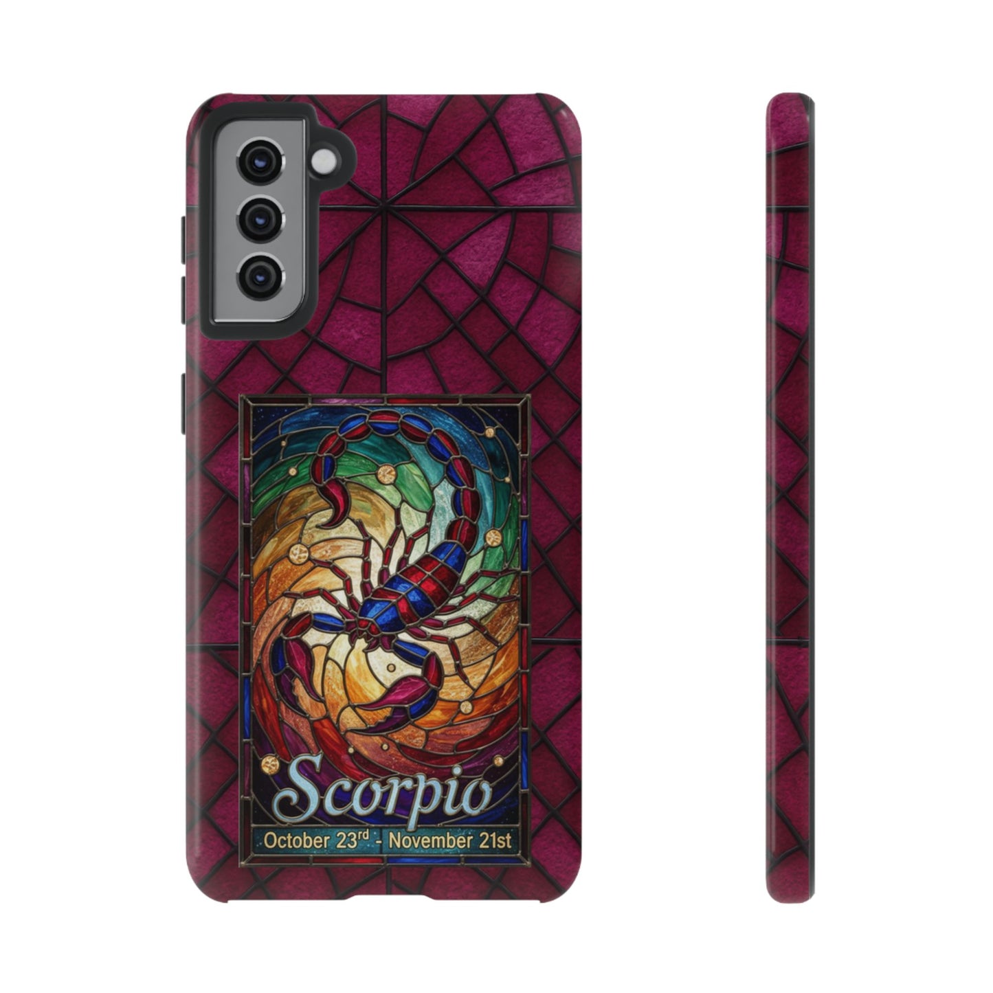 Scorpio Zodiac Stained Glass - Arty Phone Case