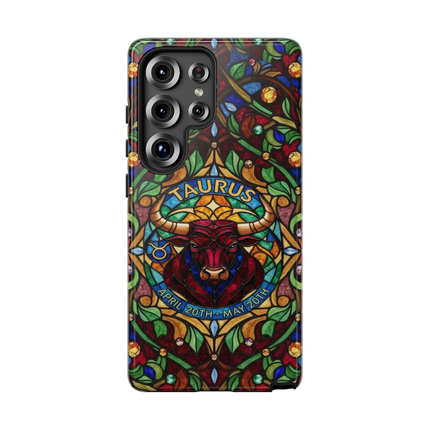 Taurus Zodiac Stained Glass - Arty Phone Case