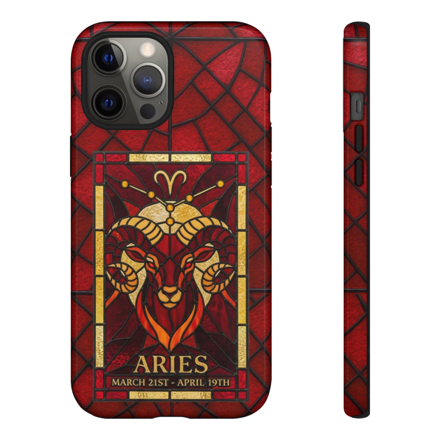 Aries Zodiac Stained Glass - Arty Phone Case