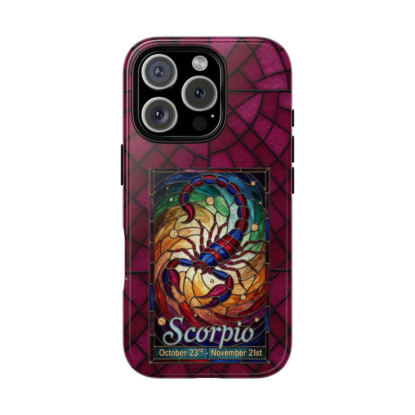 Scorpio Zodiac Stained Glass - Arty Phone Case