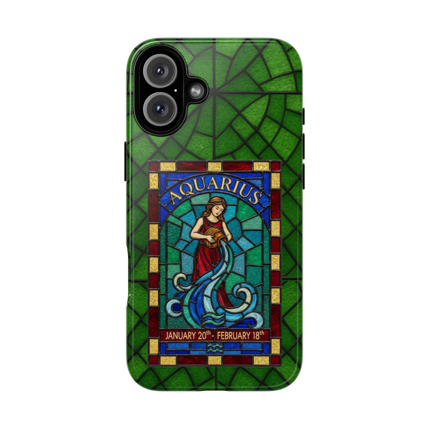 Aquarius Zodiac Stained Glass - Arty Phone Case