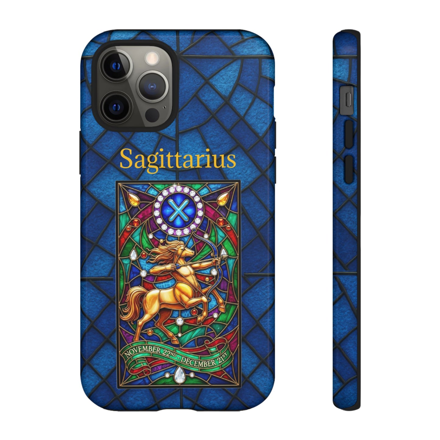 Sagittarius Zodiac Stained Glass - Arty Phone Case