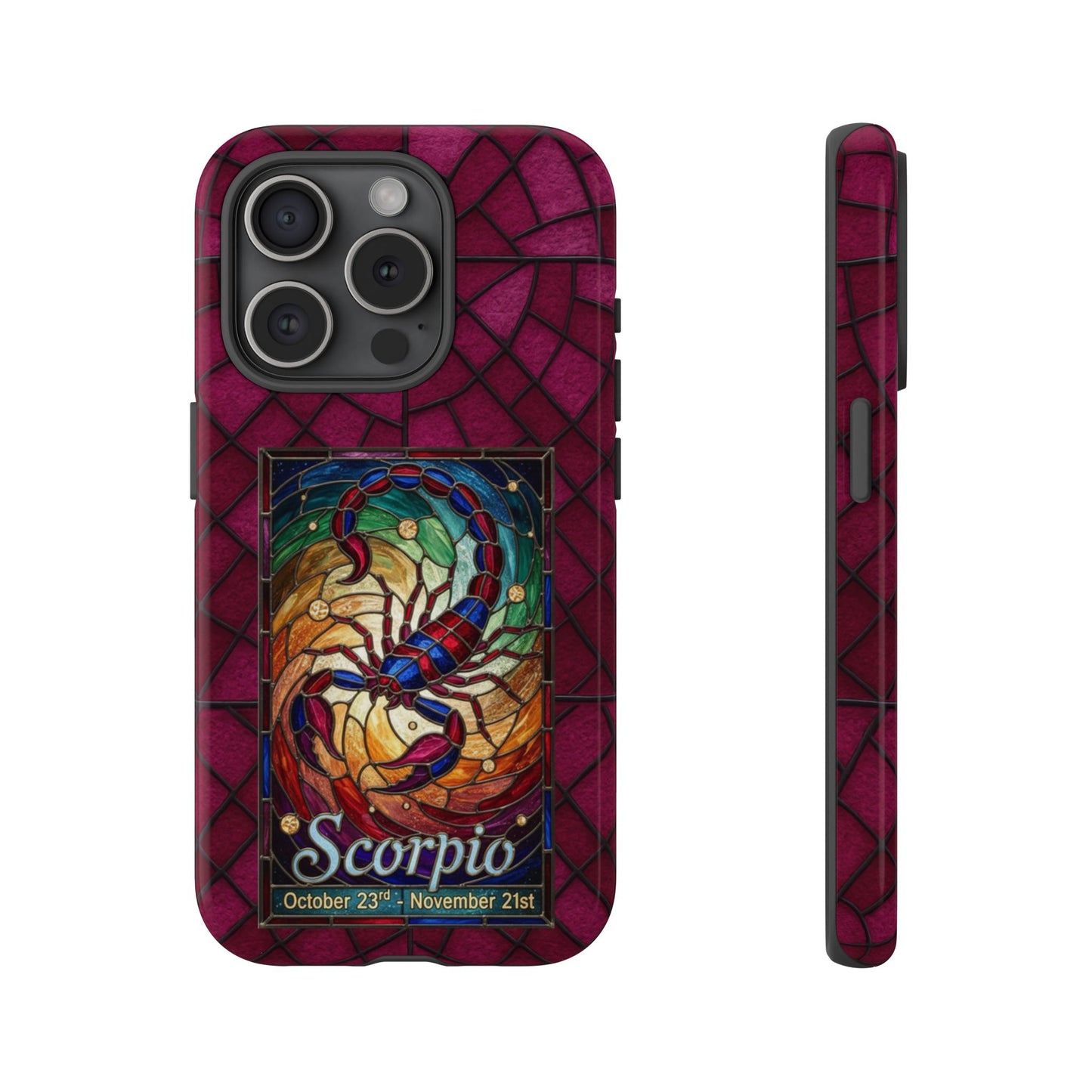 Scorpio Zodiac Stained Glass - Arty Phone Case