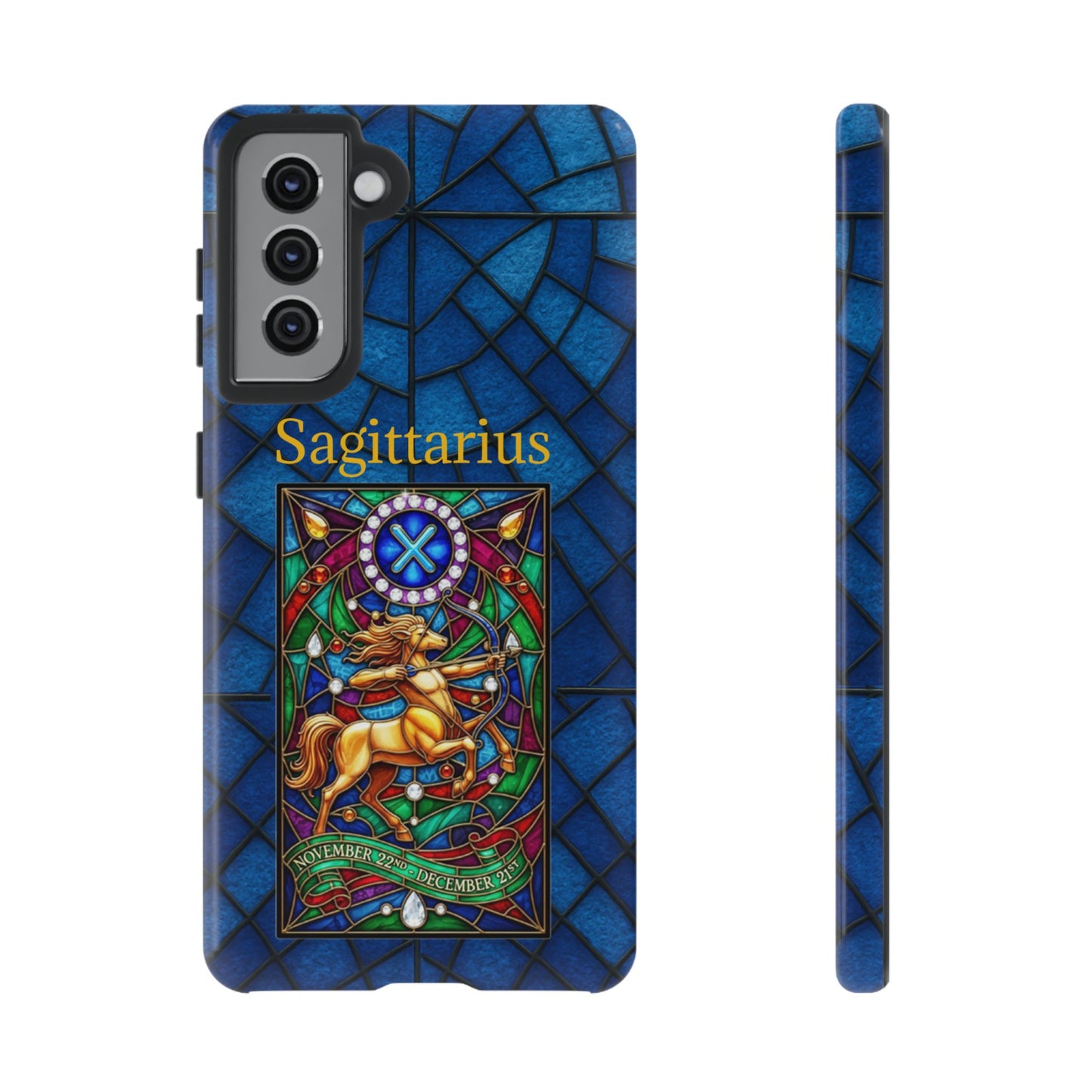 Sagittarius Zodiac Stained Glass - Arty Phone Case