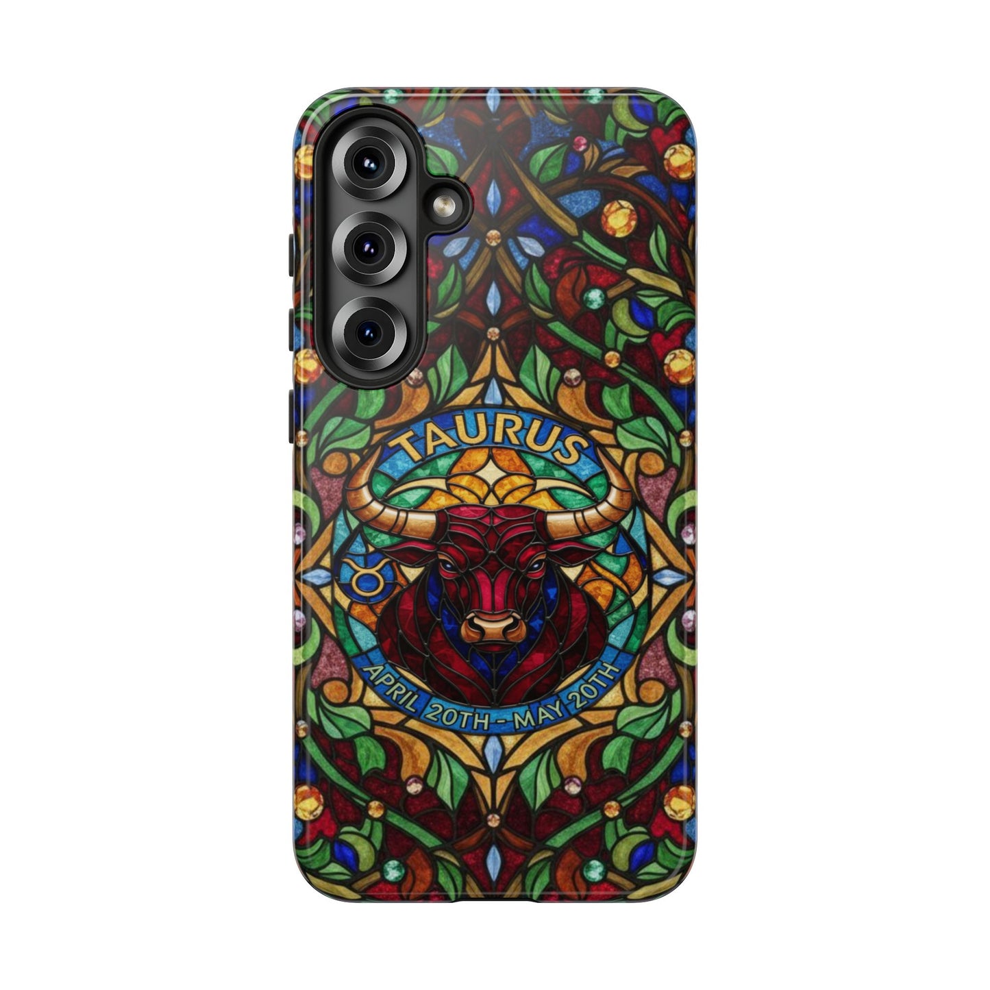Taurus Zodiac Stained Glass - Arty Phone Case