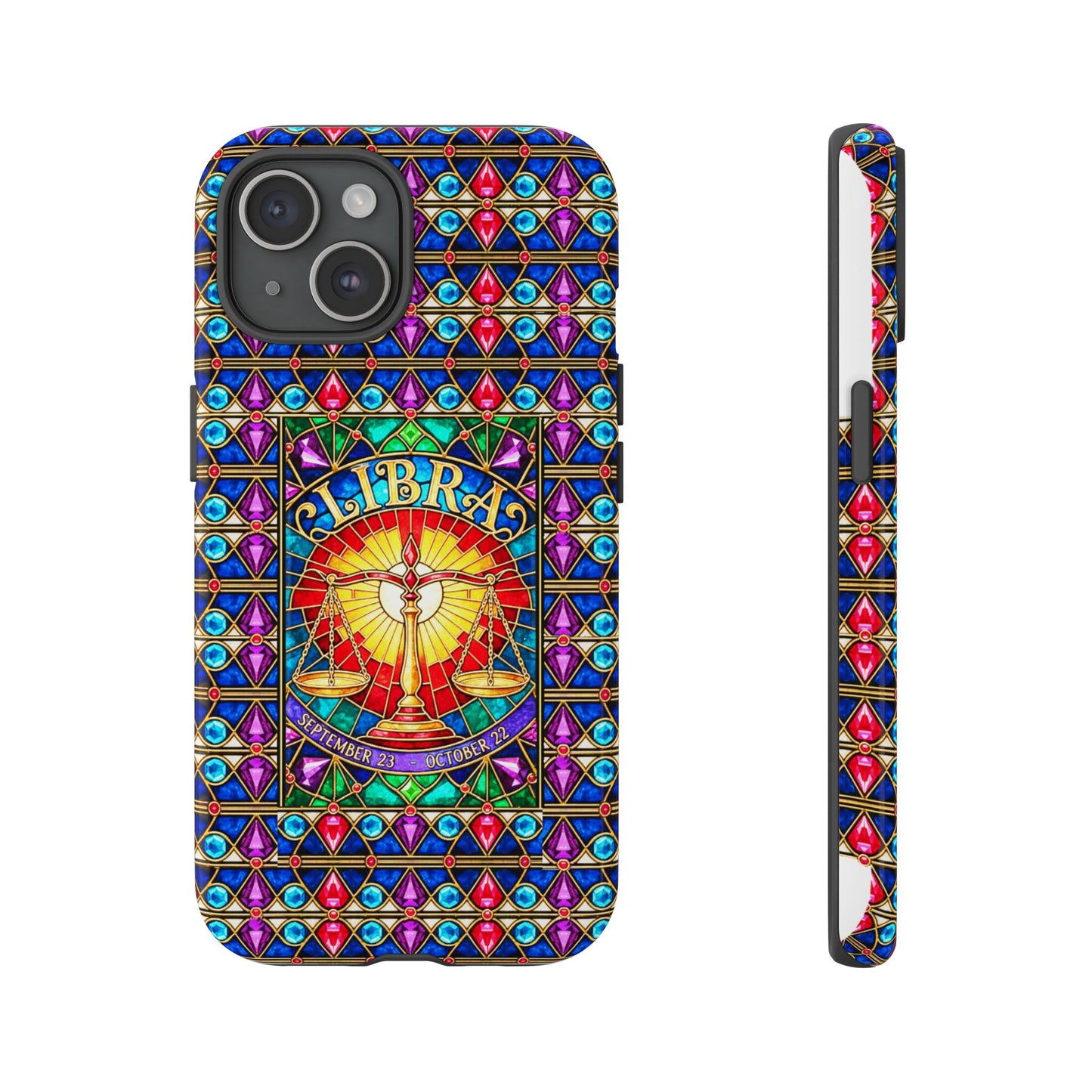 Libra Zodiac Stained Glass - Arty Phone Case
