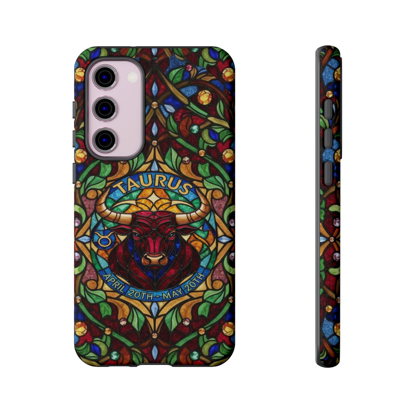 Taurus Zodiac Stained Glass - Arty Phone Case